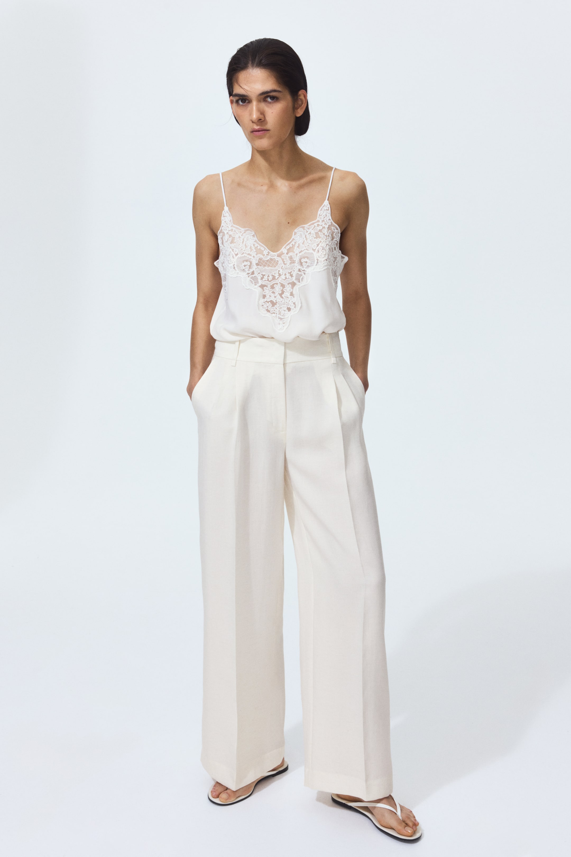 Wide-Leg Dress Pants