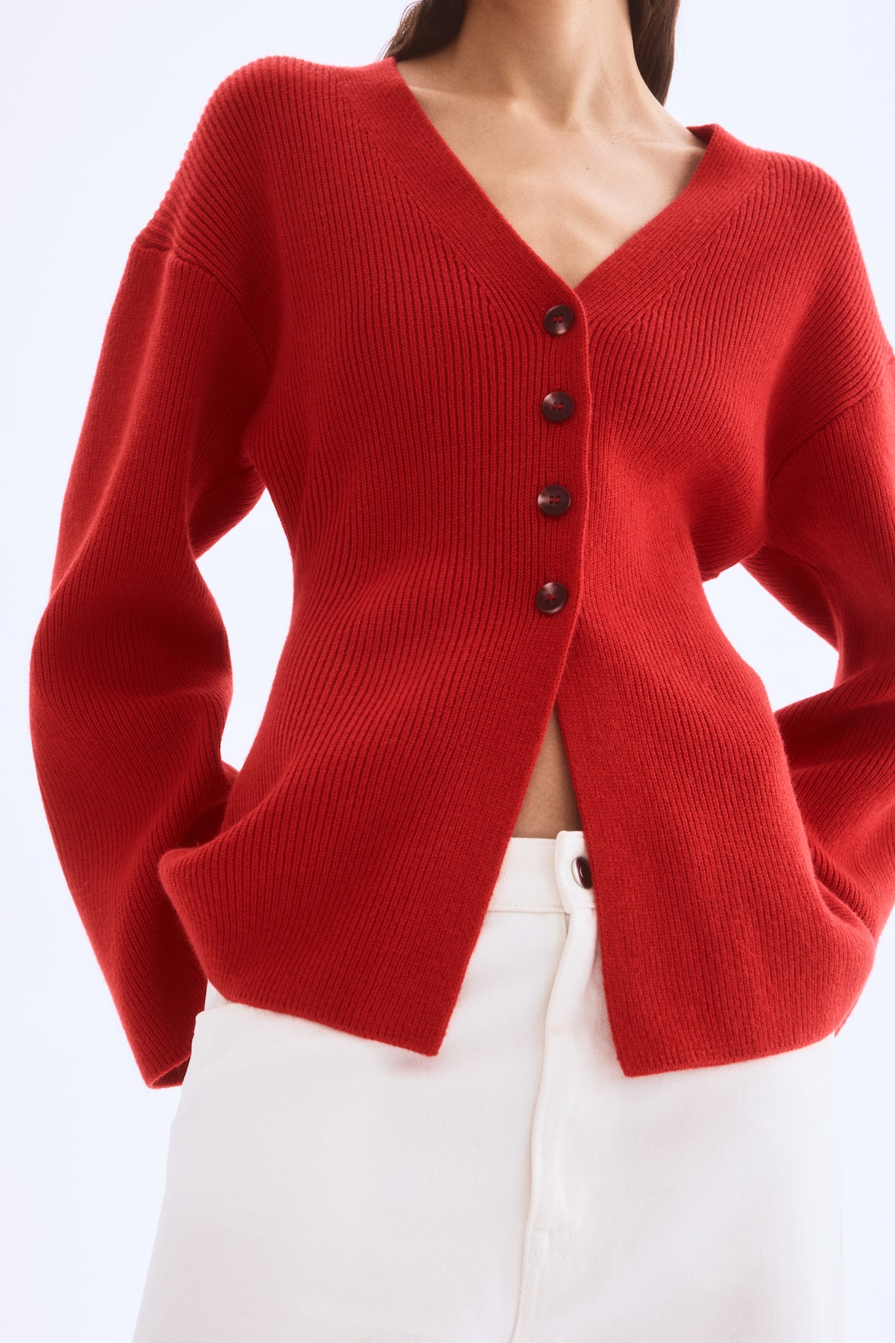 Rib-Knit Cardigan - image 4