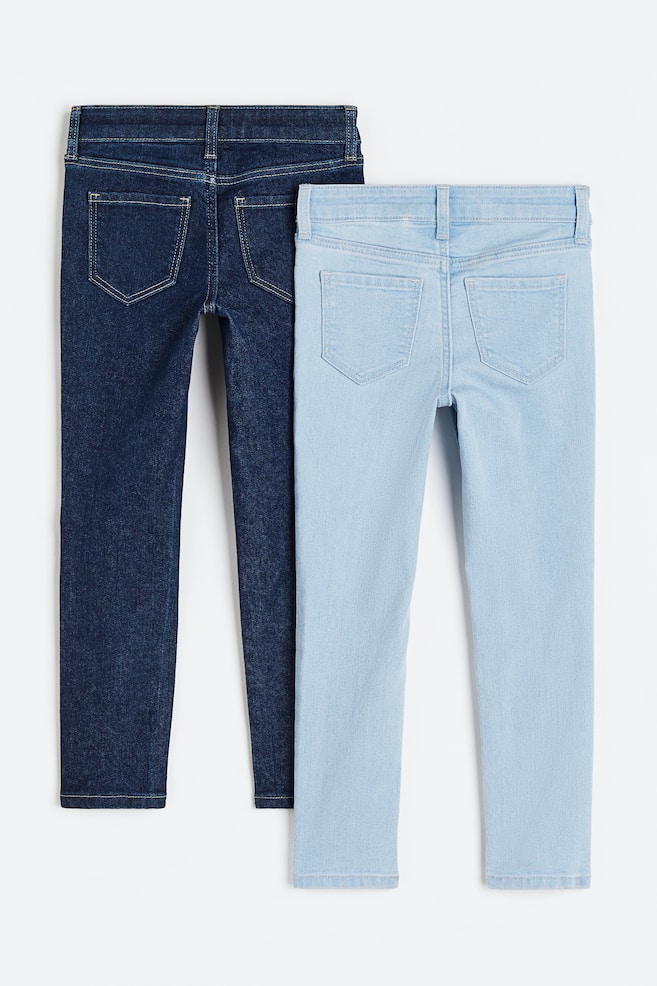 2-pack Skinny Fit Jeans - Light denim blue/Denim blue/Denim blue/Black/Light pink/Light denim blue - 3