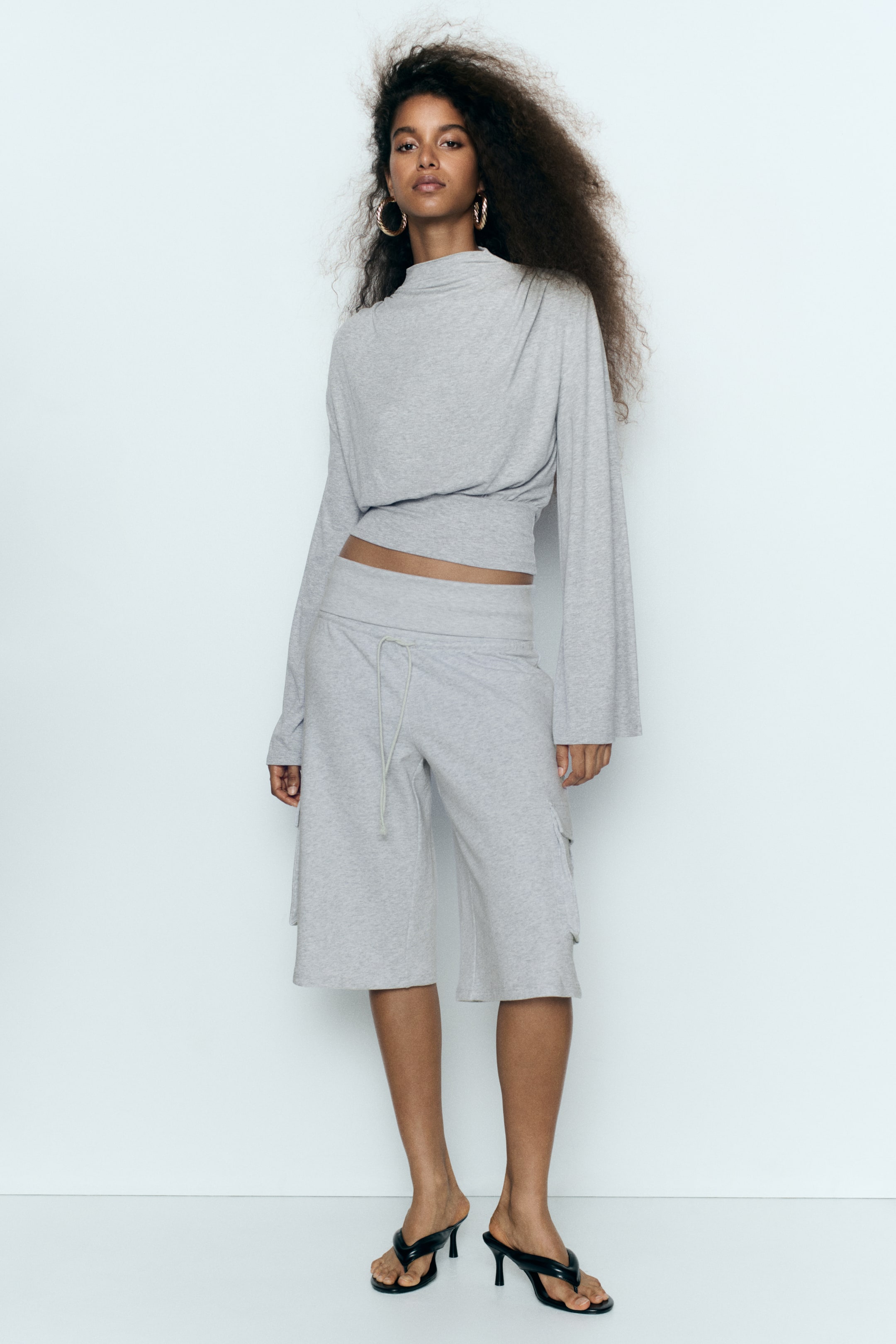 Gathered Viscose Top