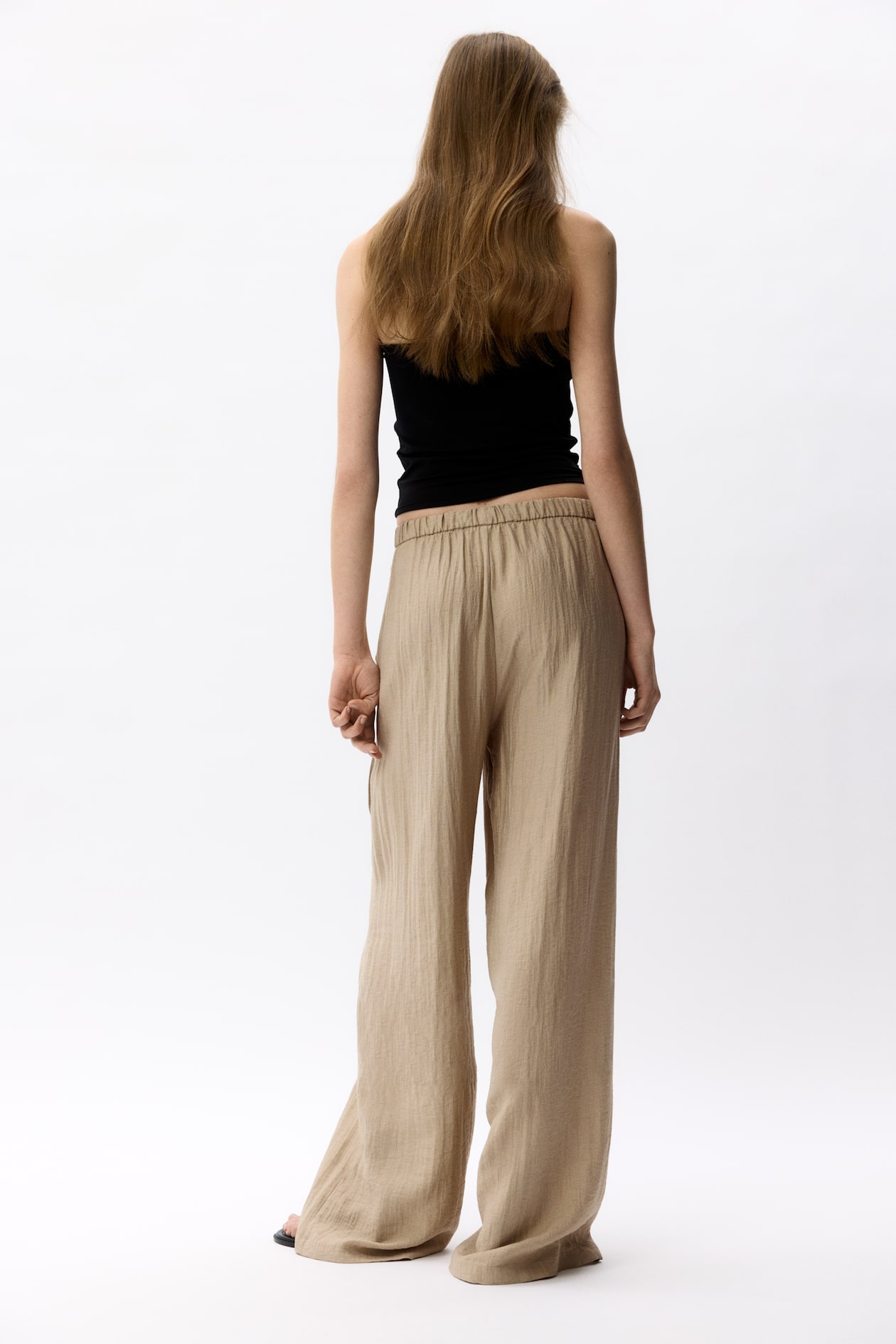 Linen-Blend Wrapover Pants - image 5