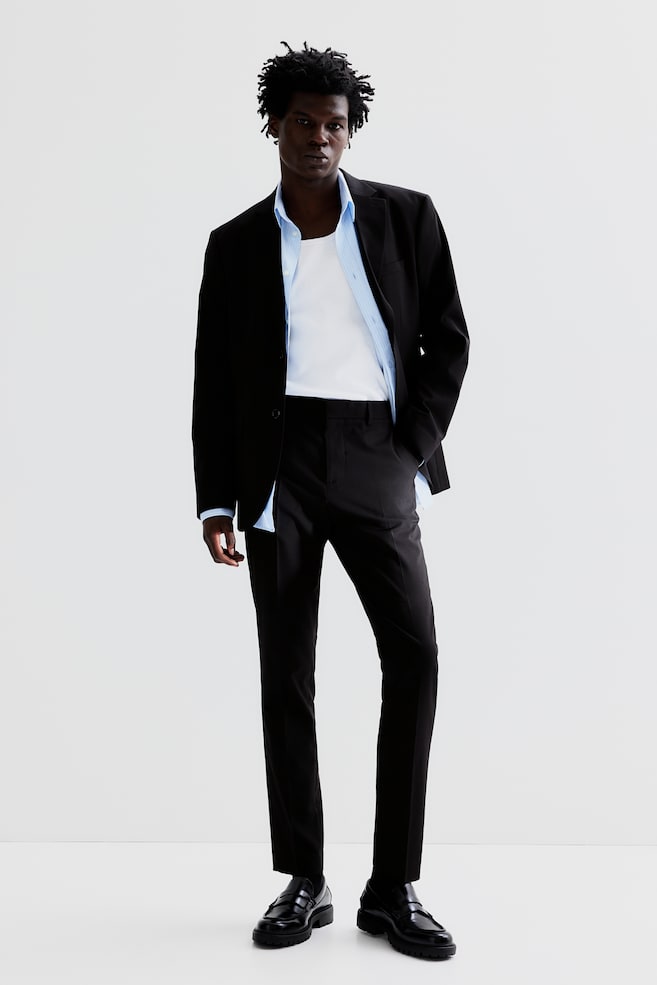 Skinny Fit Suit trousers - Black/Burgundy/Grey/Beige marl/dc/dc/dc - 1