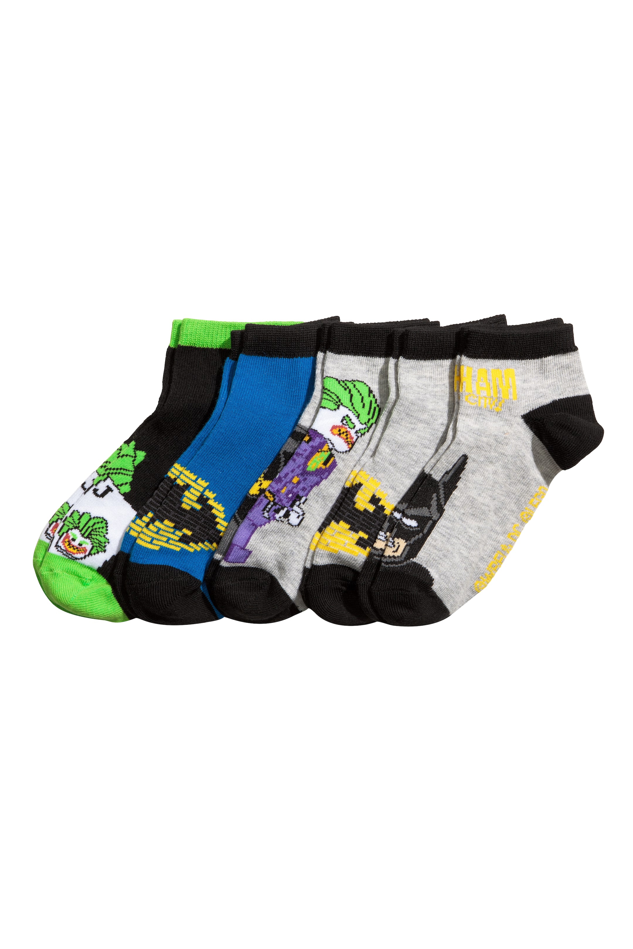 View larger image: 5-pack trainer socks - Grey/Batman - Kids | H&M GB 1