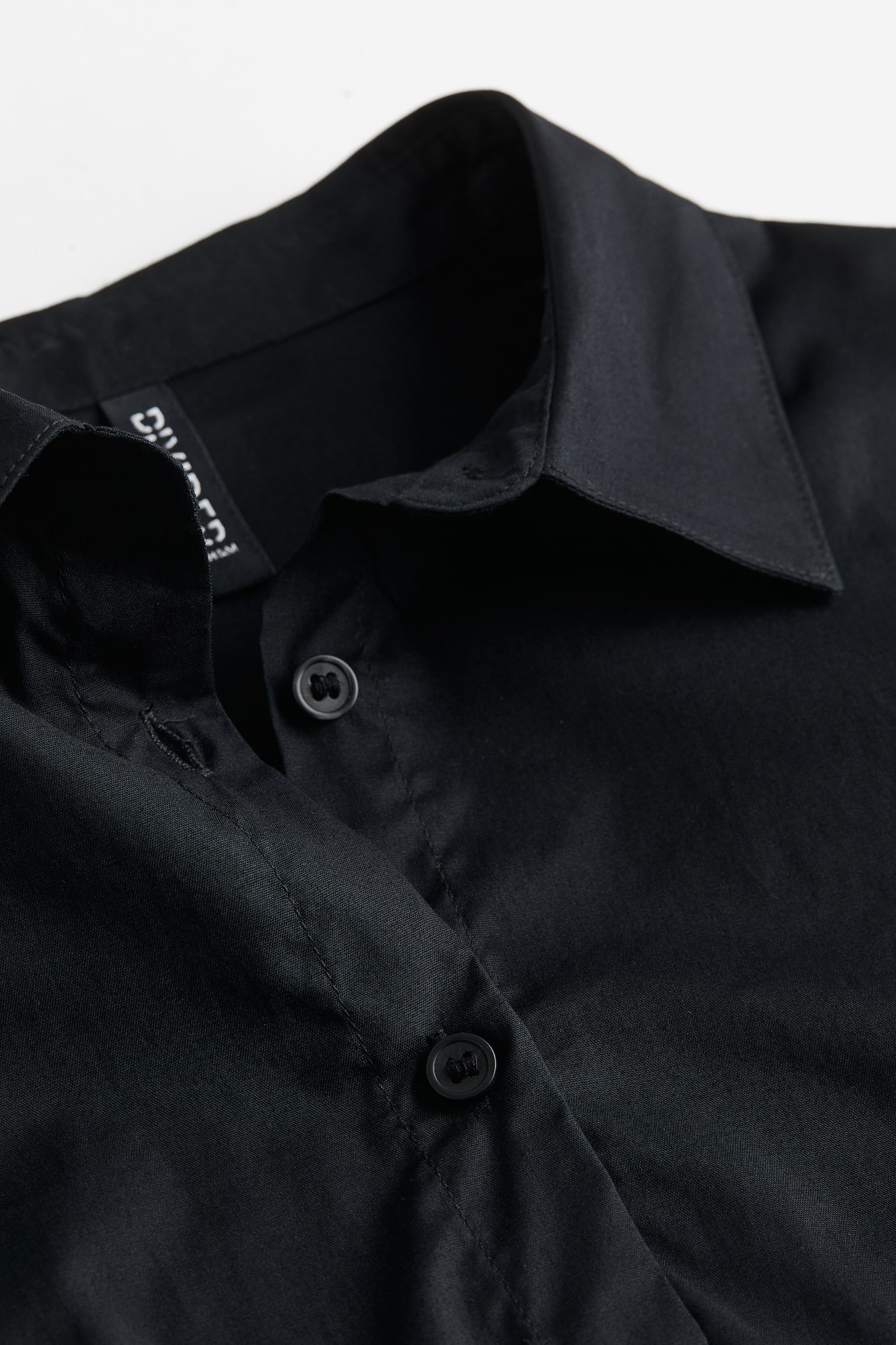 Fitted Poplin Shirt - Black/Grey/White - 2