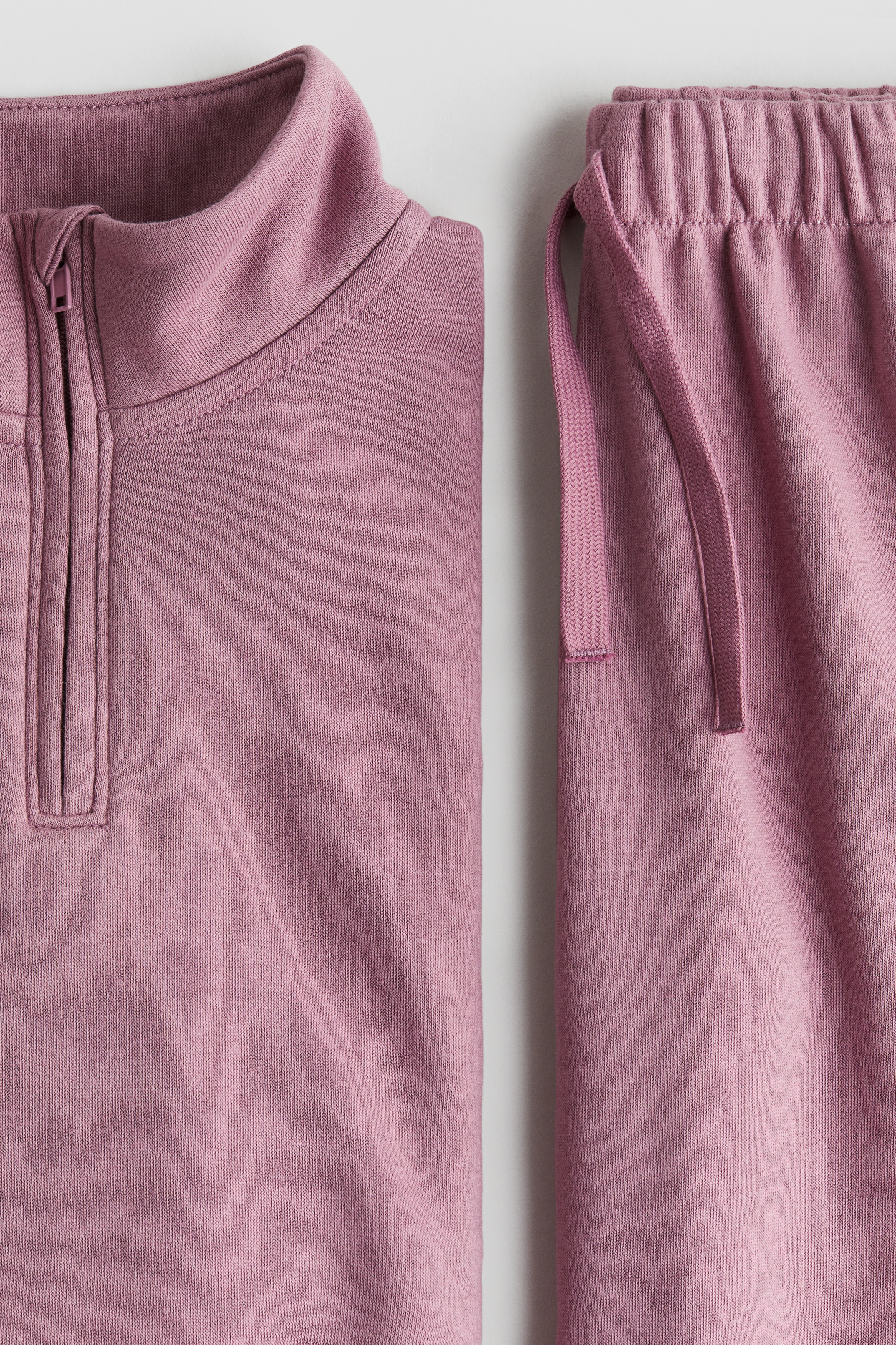 2-piece Sweatsuit - Light pink/striped - Kids | H&M US