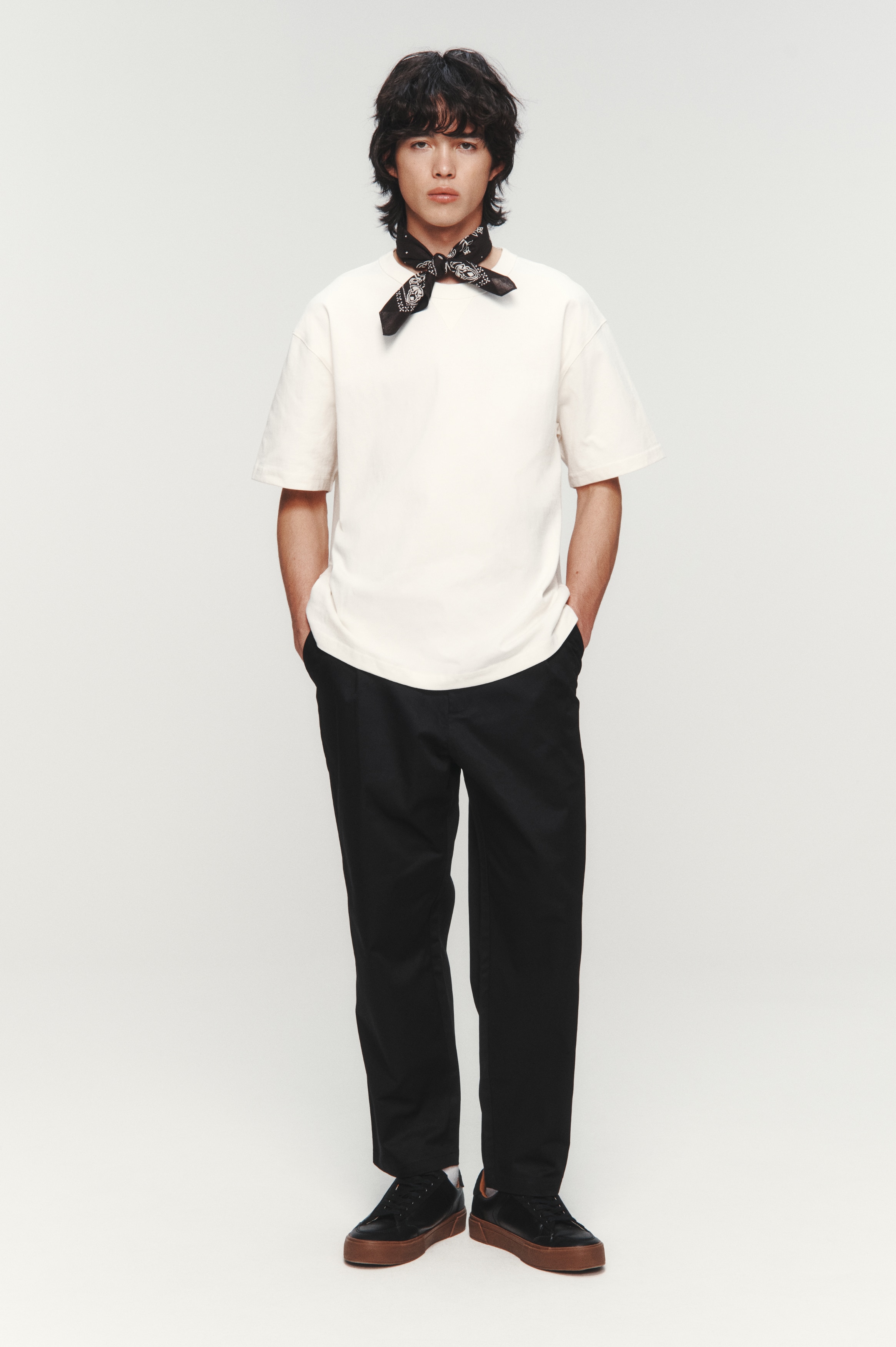 Loose Fit Cotton trousers - Black