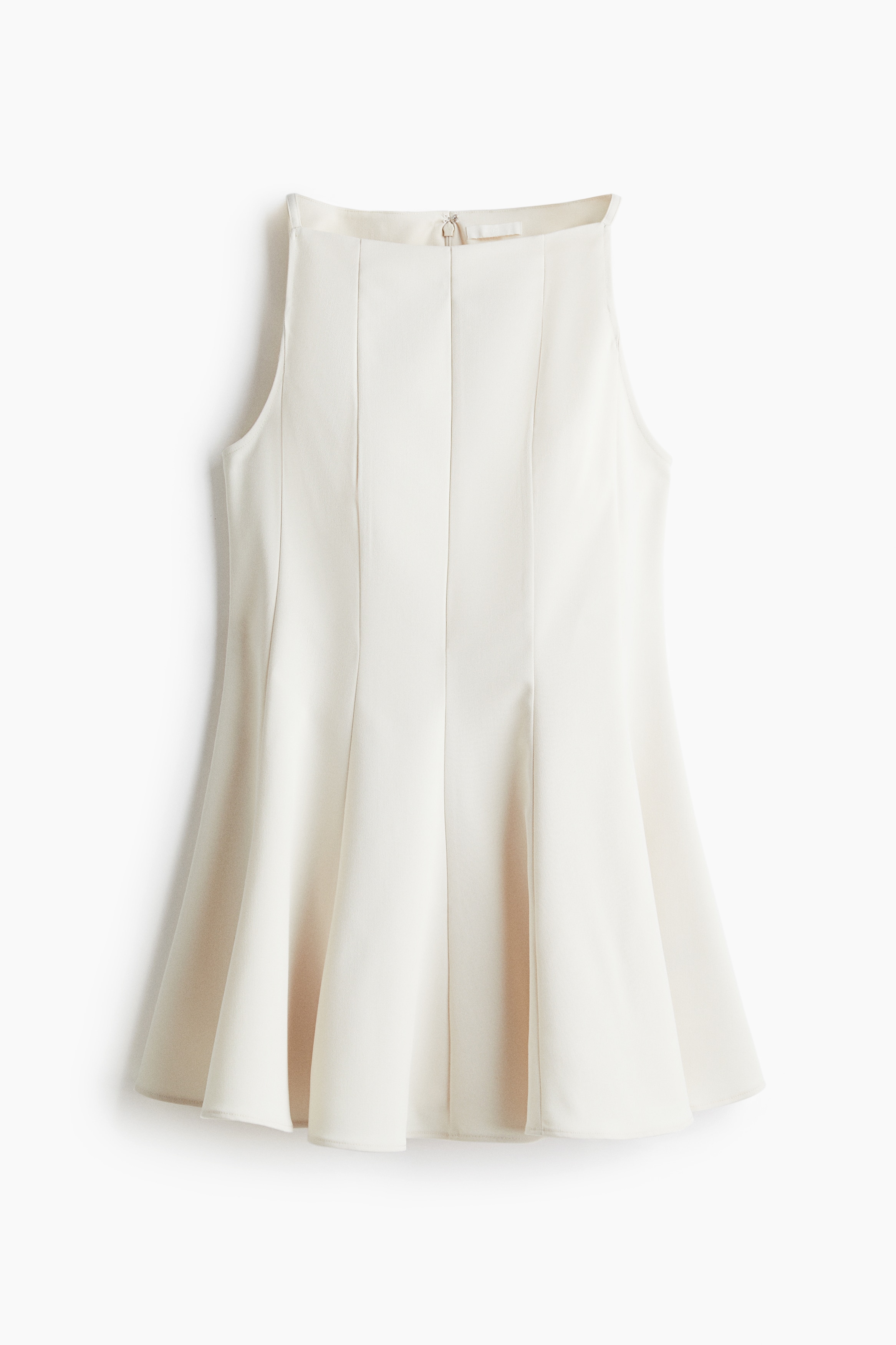 Flared-skirt dress - Cream
