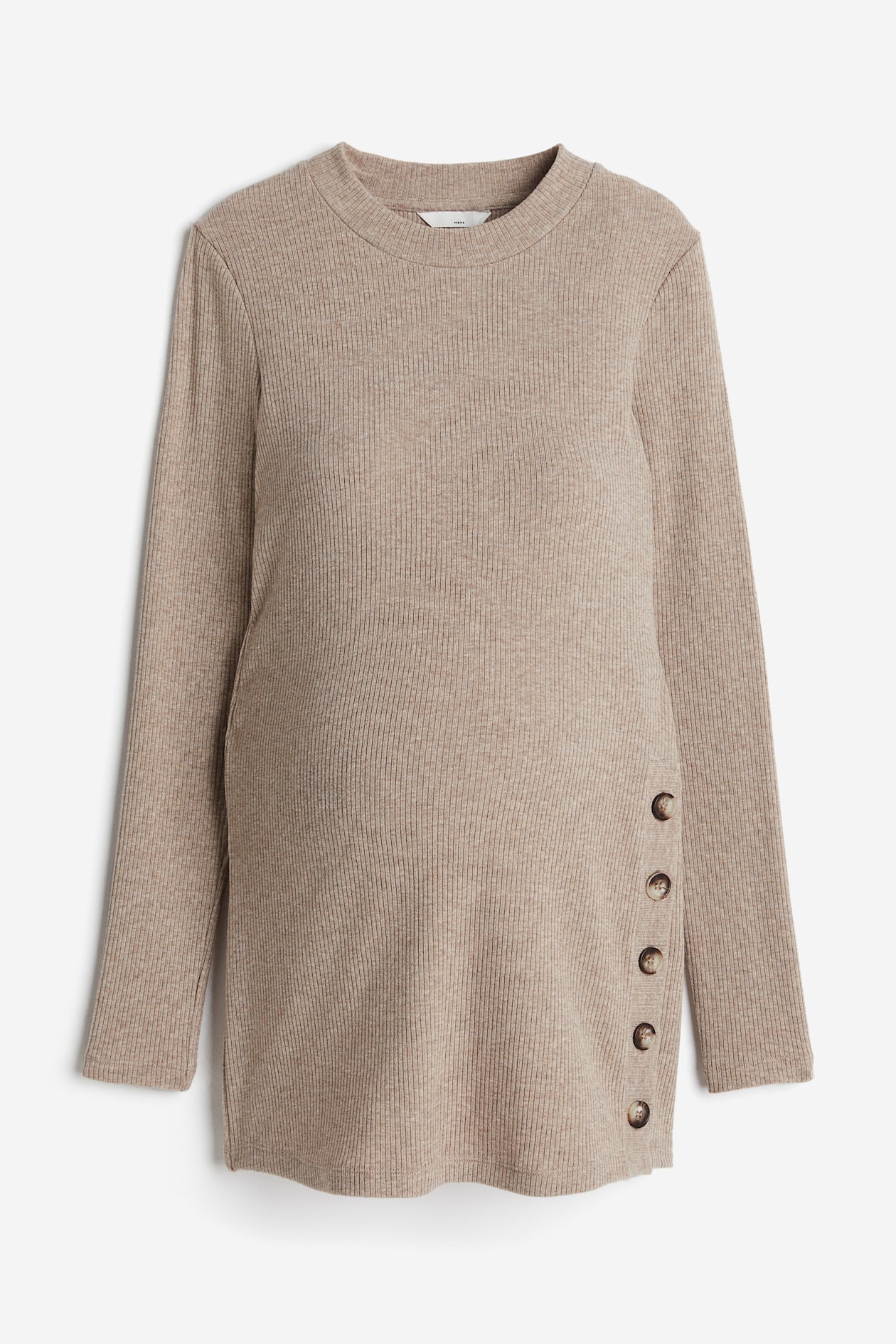 MAMA Before & After Camicia in misto lino - Beige chiaro mélange