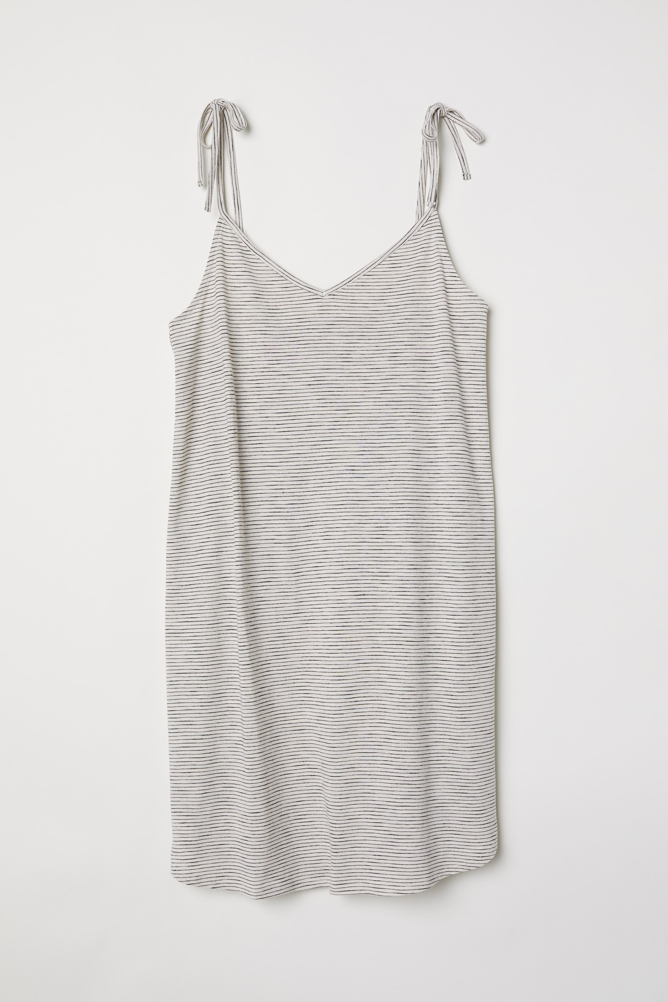 Agrandir l'image: Robe en jersey - Beige clair/noir/rayé - FEMME | H&M FR 1