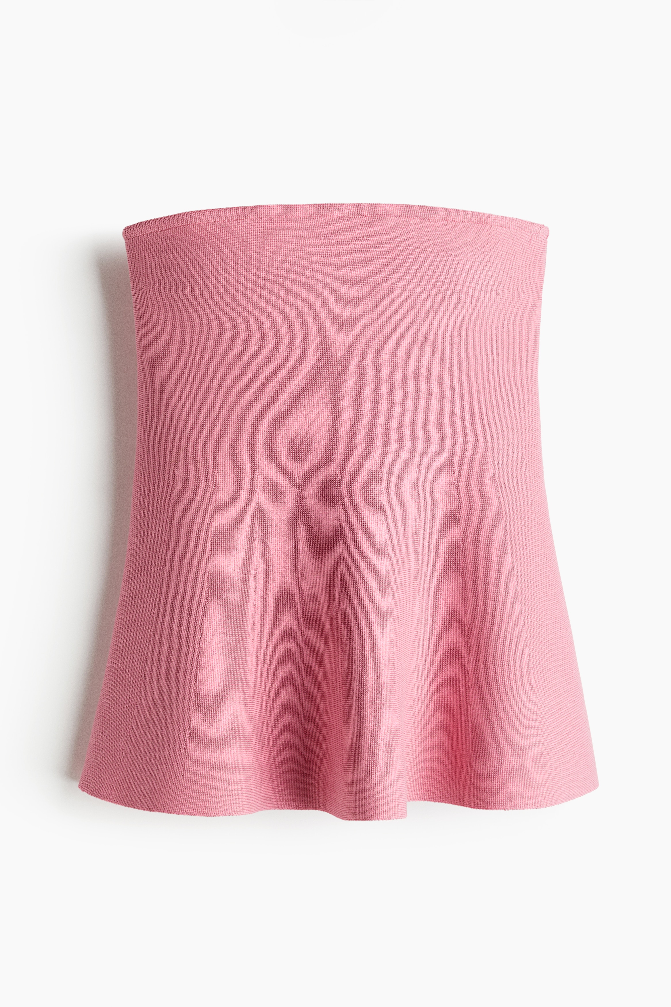 Top em malha jacquard com peplum - Rosa