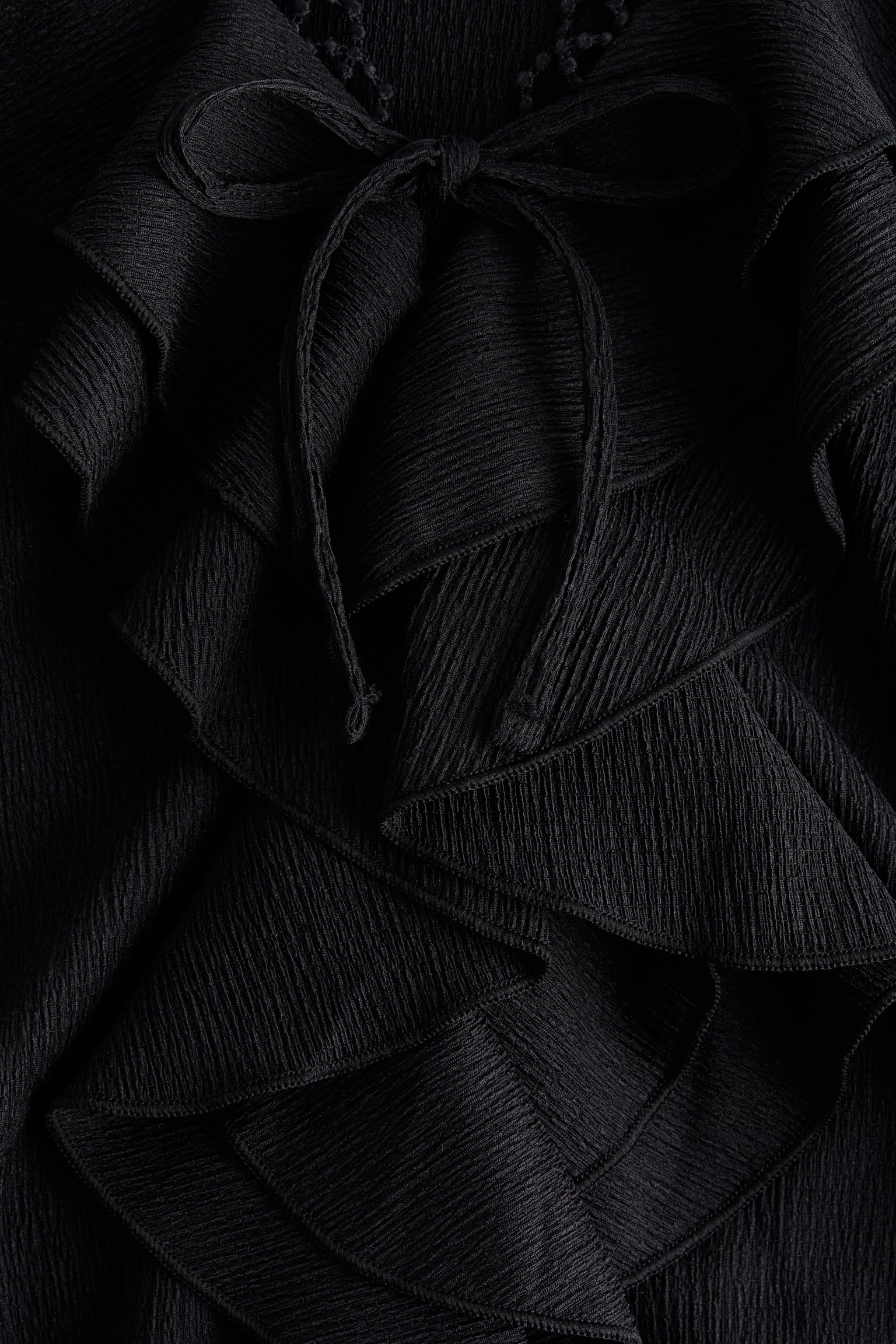 Áo kiểu viền nhún bèo - Màu đen/Màu đỏ/Màu trắng/Hoa/Màu ngọc lam khói - 4