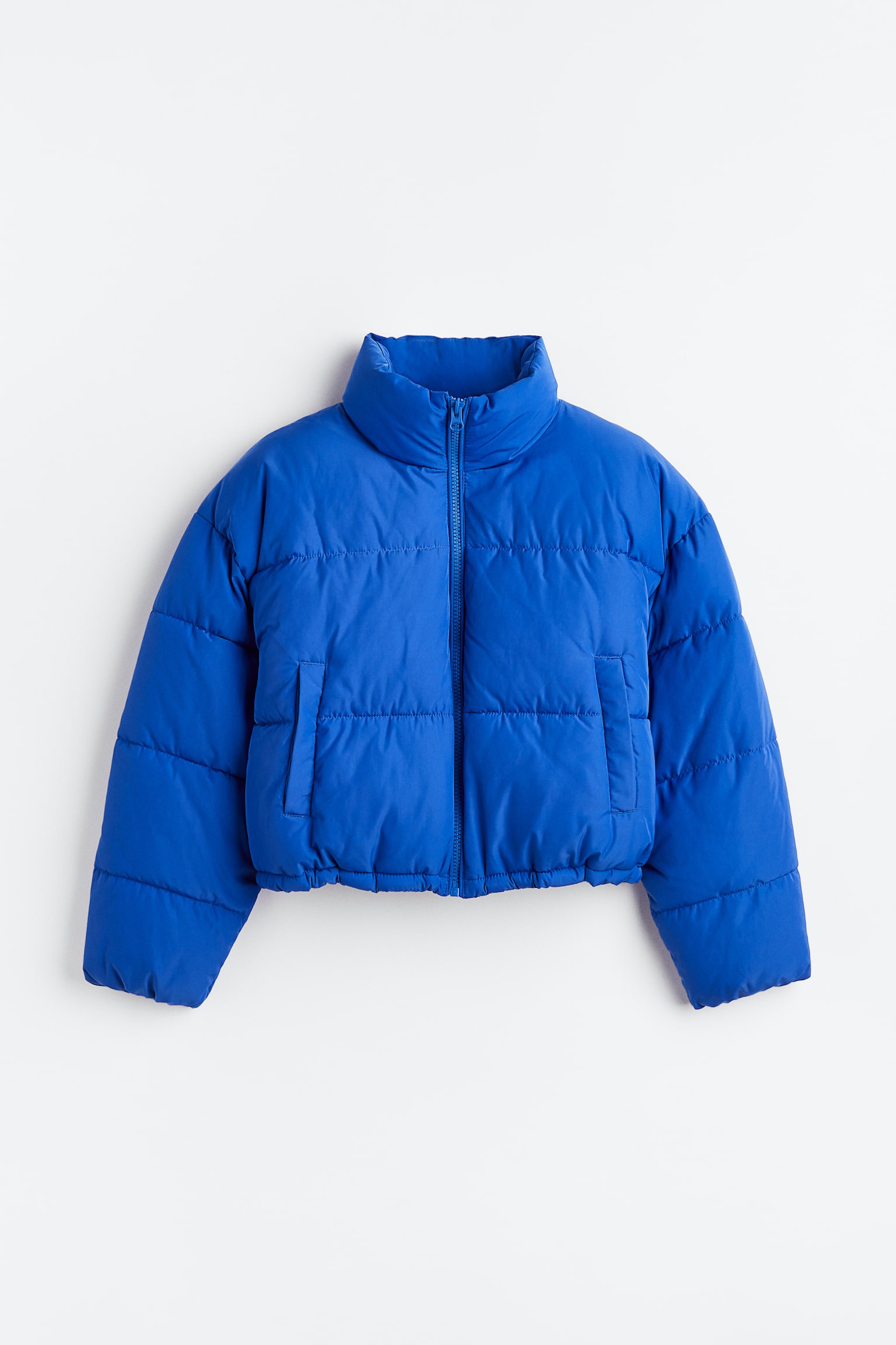 H&M+ Short puffer jacket - Bright blue - 1