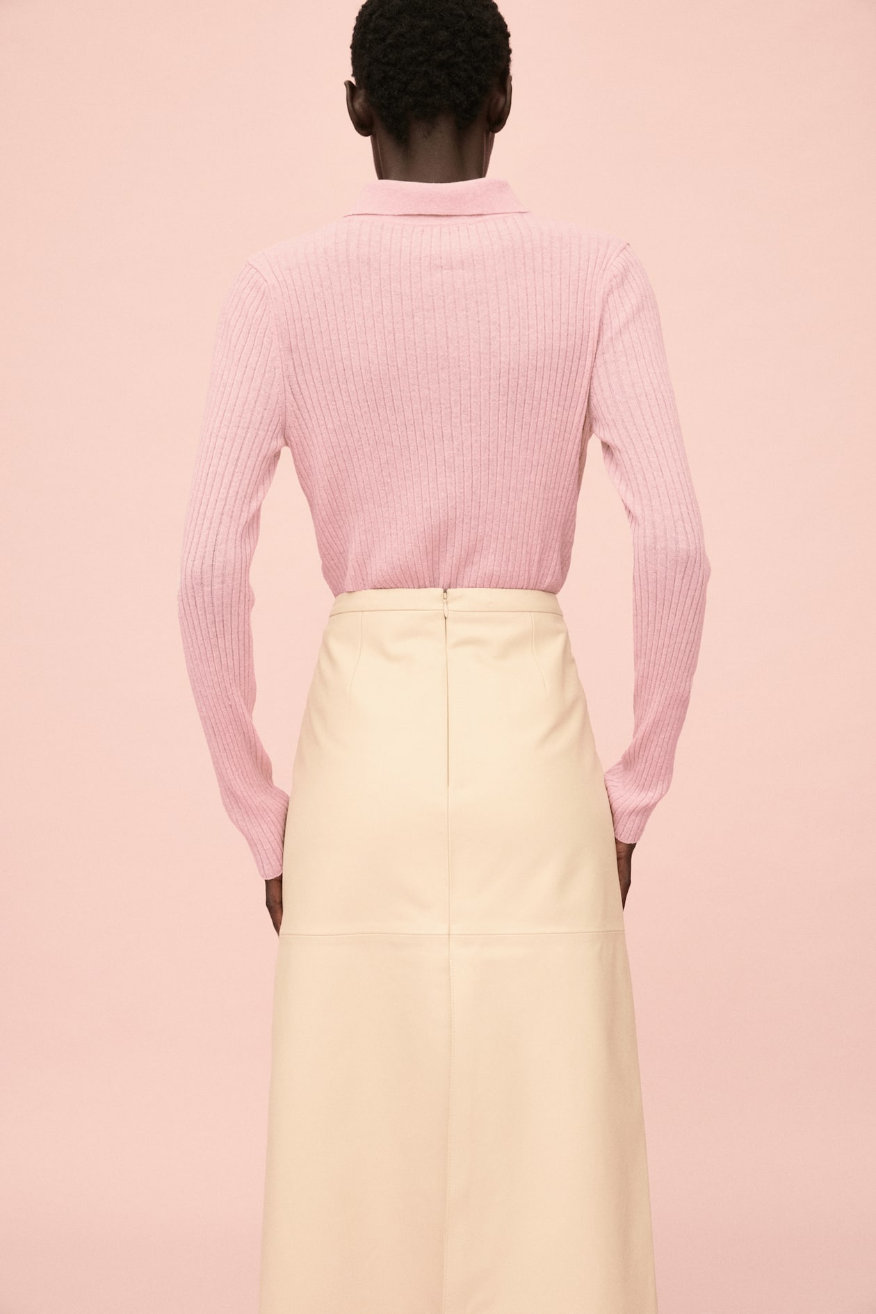 Rib-knit polo shirt - image 5