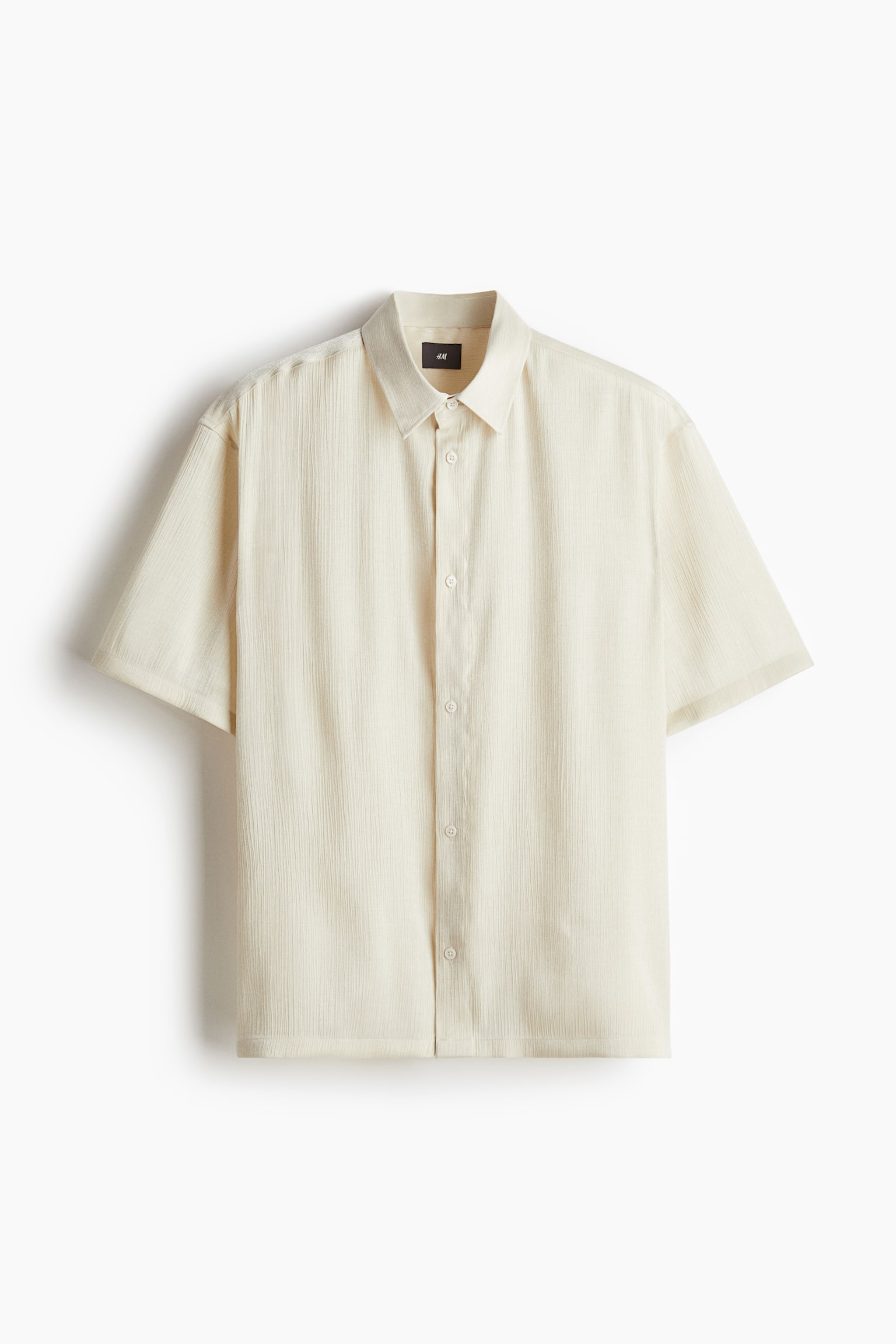 Loose Fit Textured shirt - Light beige - 2