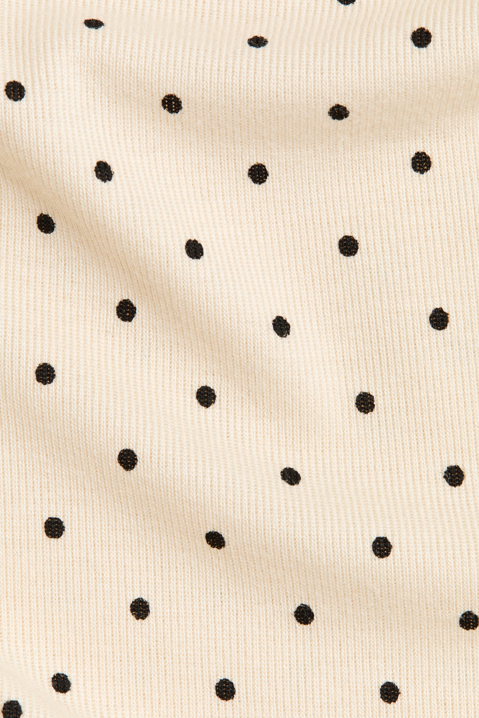 Draped jersey top - Light beige/Spotted/Light dusty green/Brown - 2