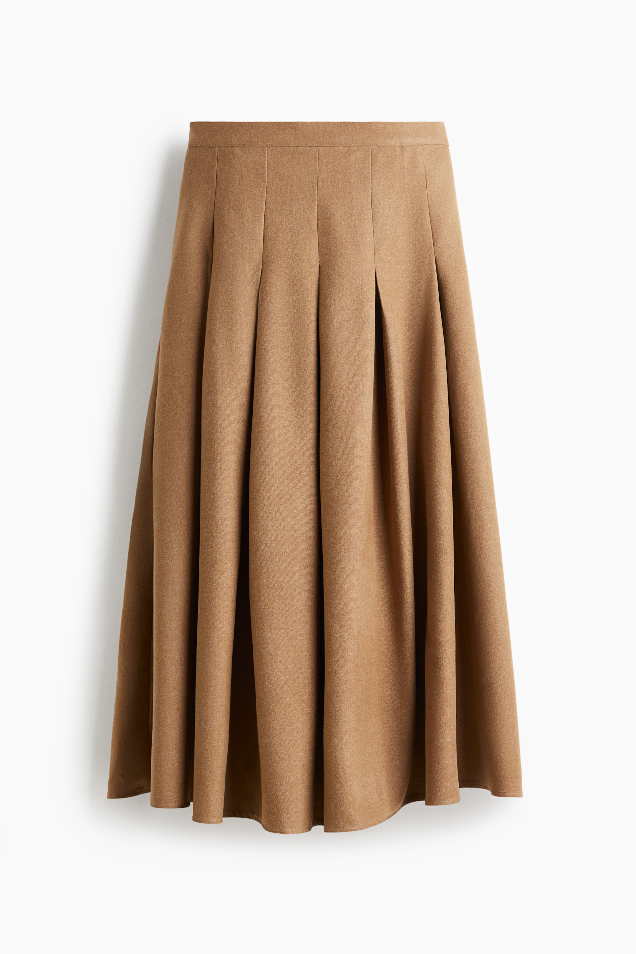 View larger image: Pleated midi skirt - Dark beige - Ladies | H&M IN 4