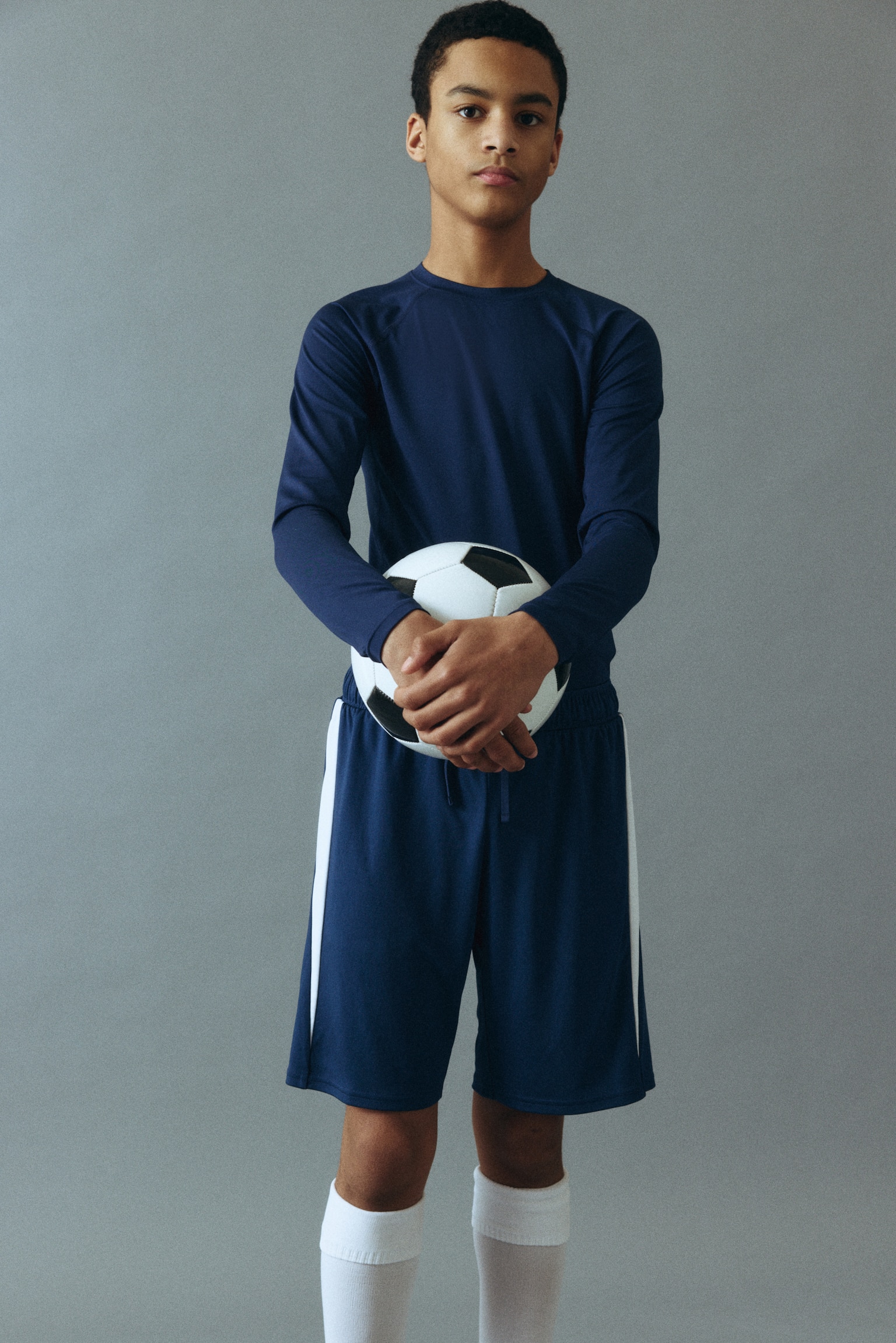 Slim Fit Sports top with DryMove™ - Dark blue/Black - 1
