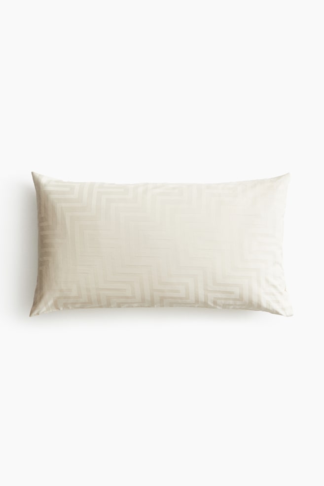 Cotton Sateen Pillowcase - Light beige - 1