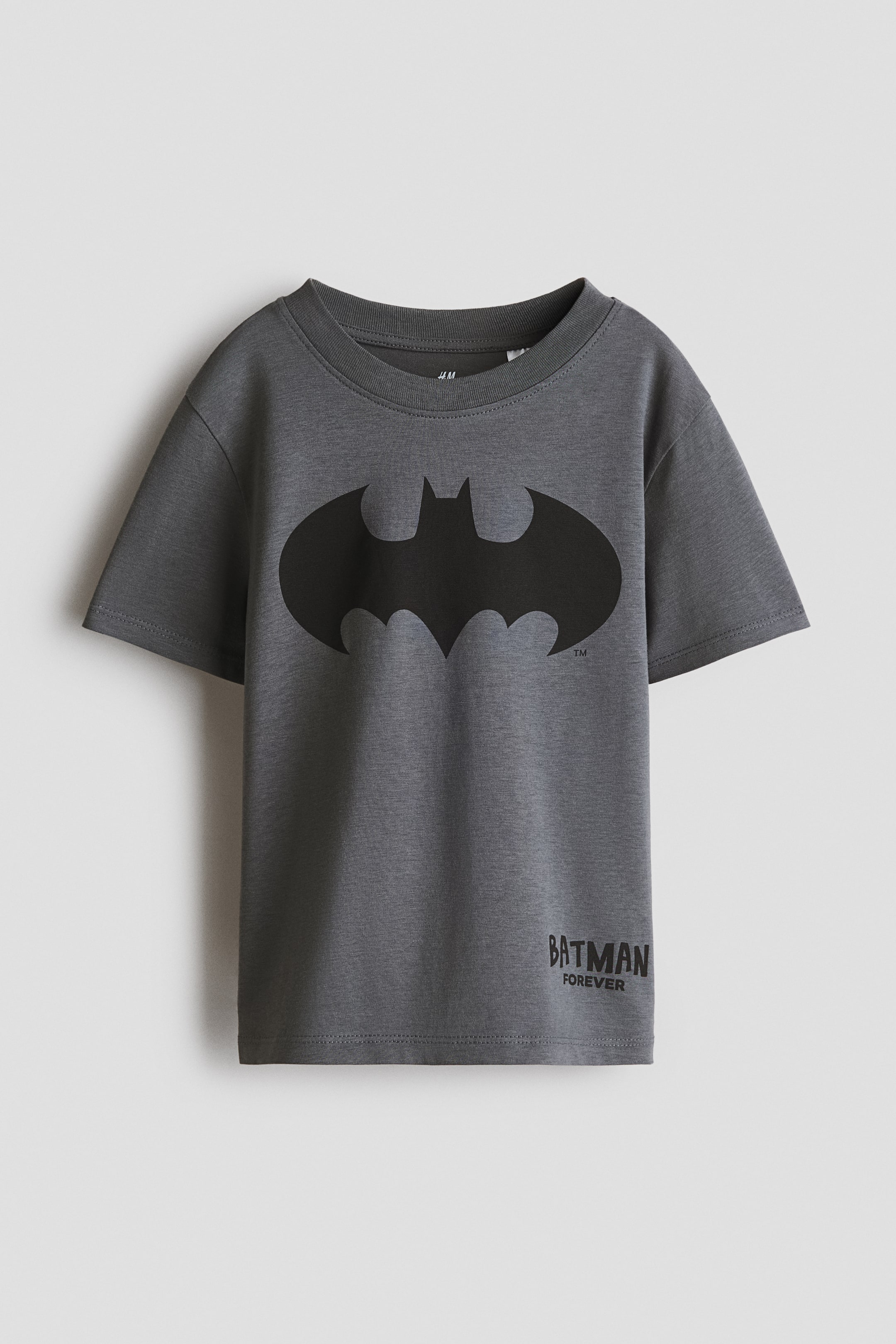 Xem ảnh lớn hơn: Áo thun cotton in hình - Dark grey/Batman - Kids | H&M VN 1
