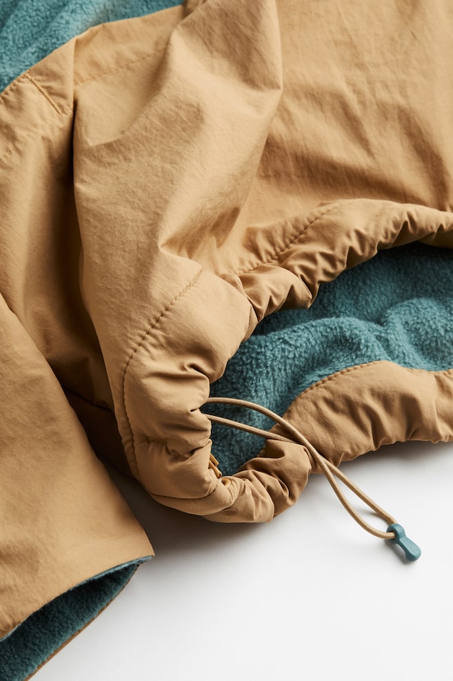Pocket-detail fleece jumper - Dark turquoise/Beige/Brown/Block-coloured/Black - 7