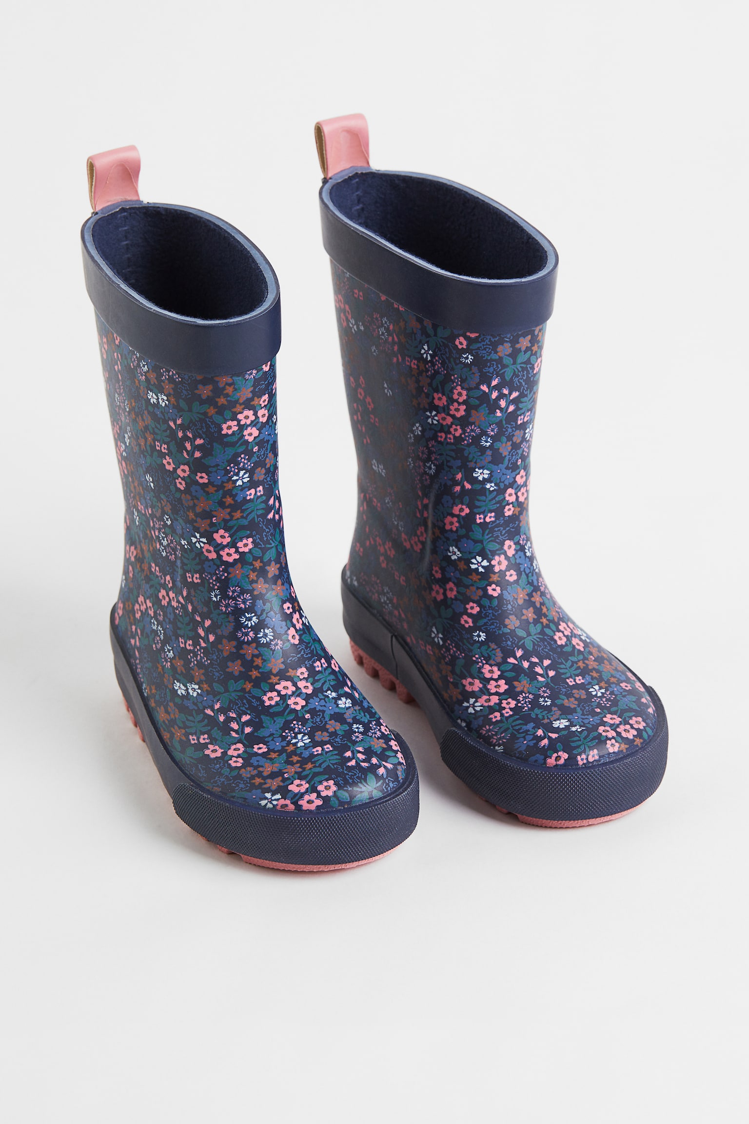 Gumboots - Navy blue/Floral - 1