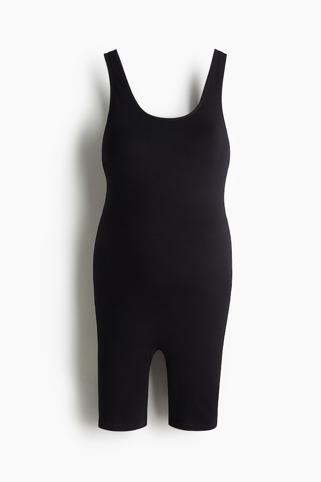 MAMA Seamless Maternity Bodysuit - Black - 1