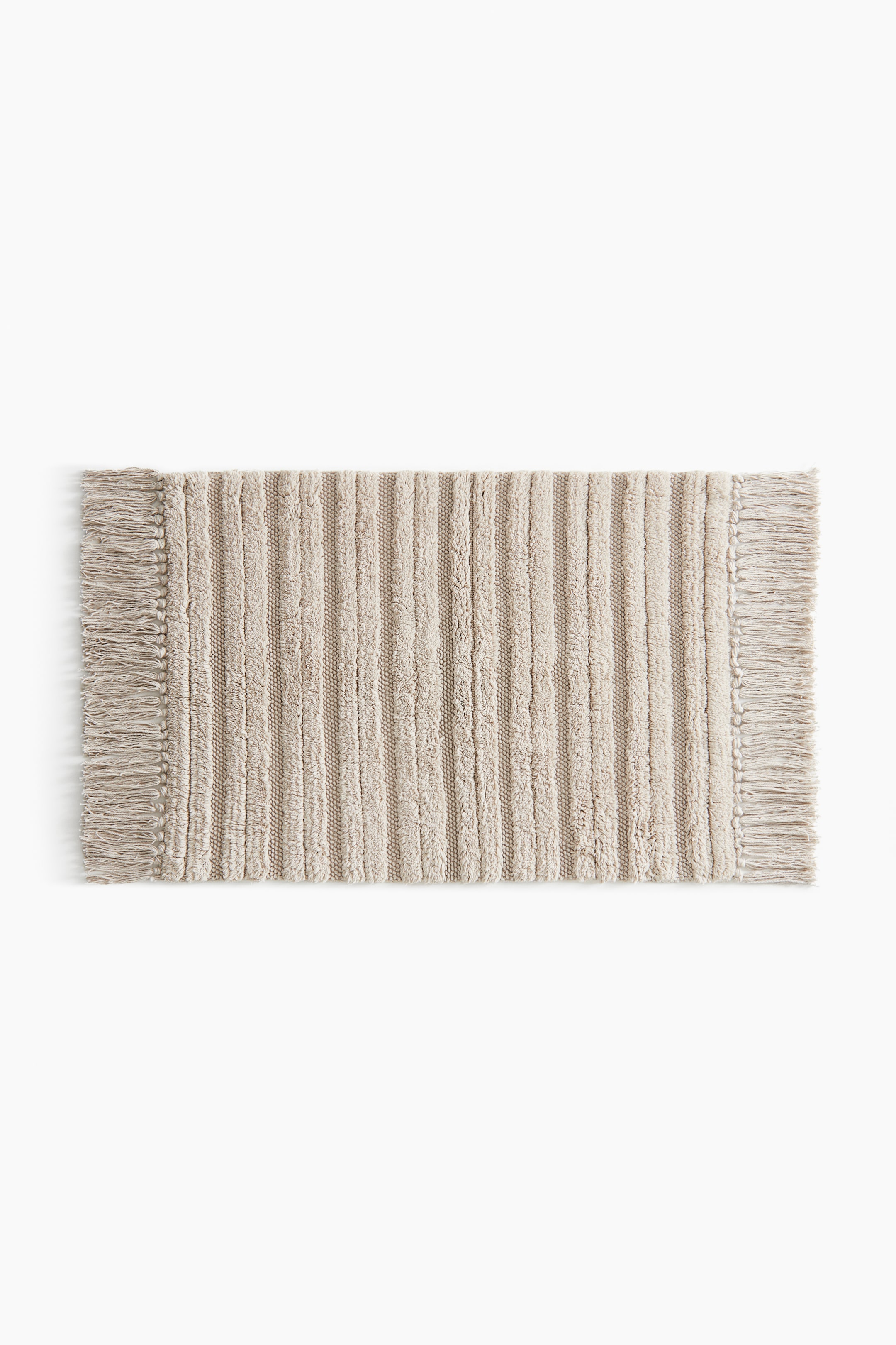 Fringed Cotton Bath Mat