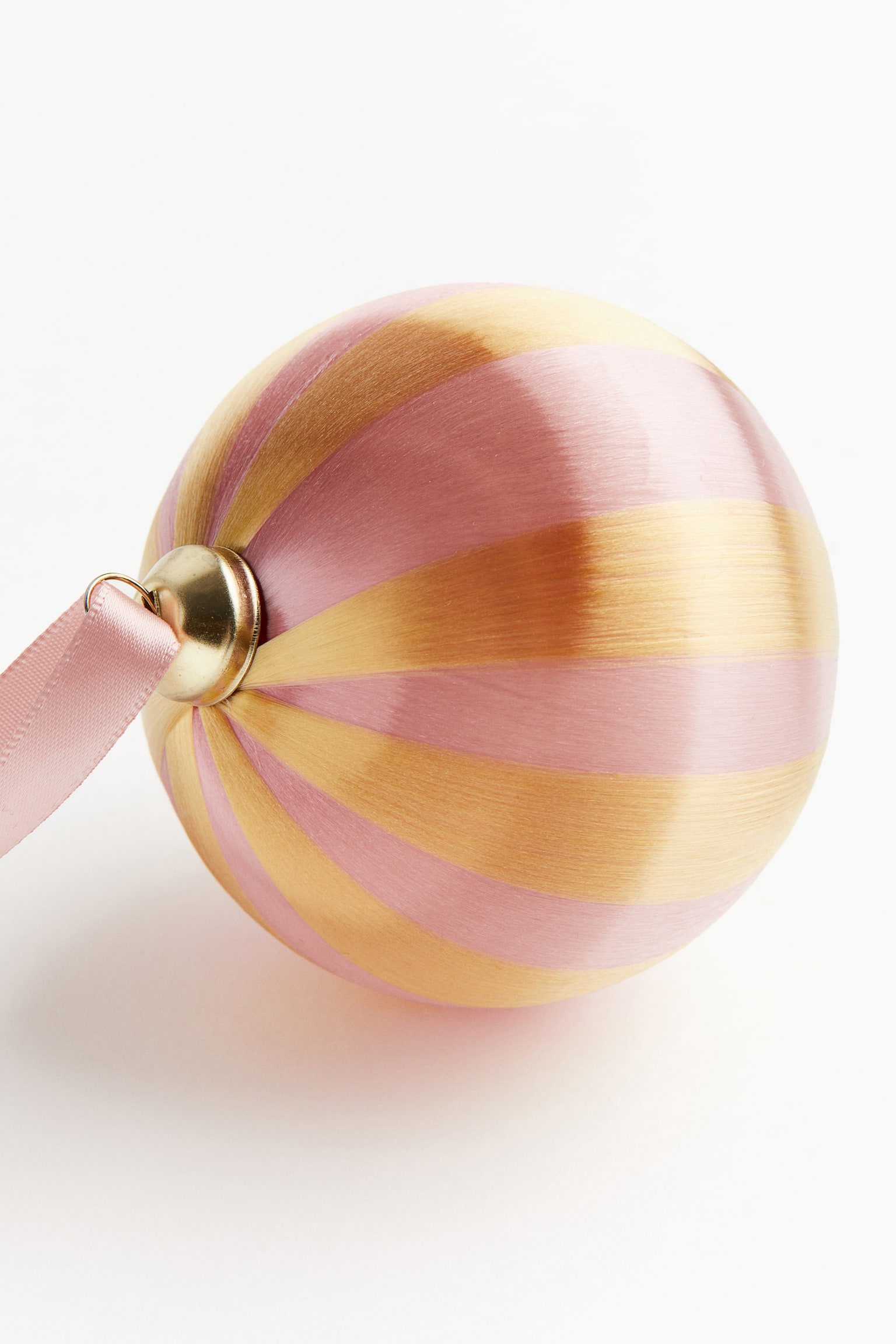 Satin thread bauble - Light pink/Striped - 3