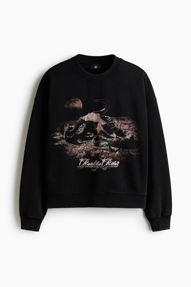 Oversized Sweatshirt - Black/Reality Bites/Light orange/California - 1