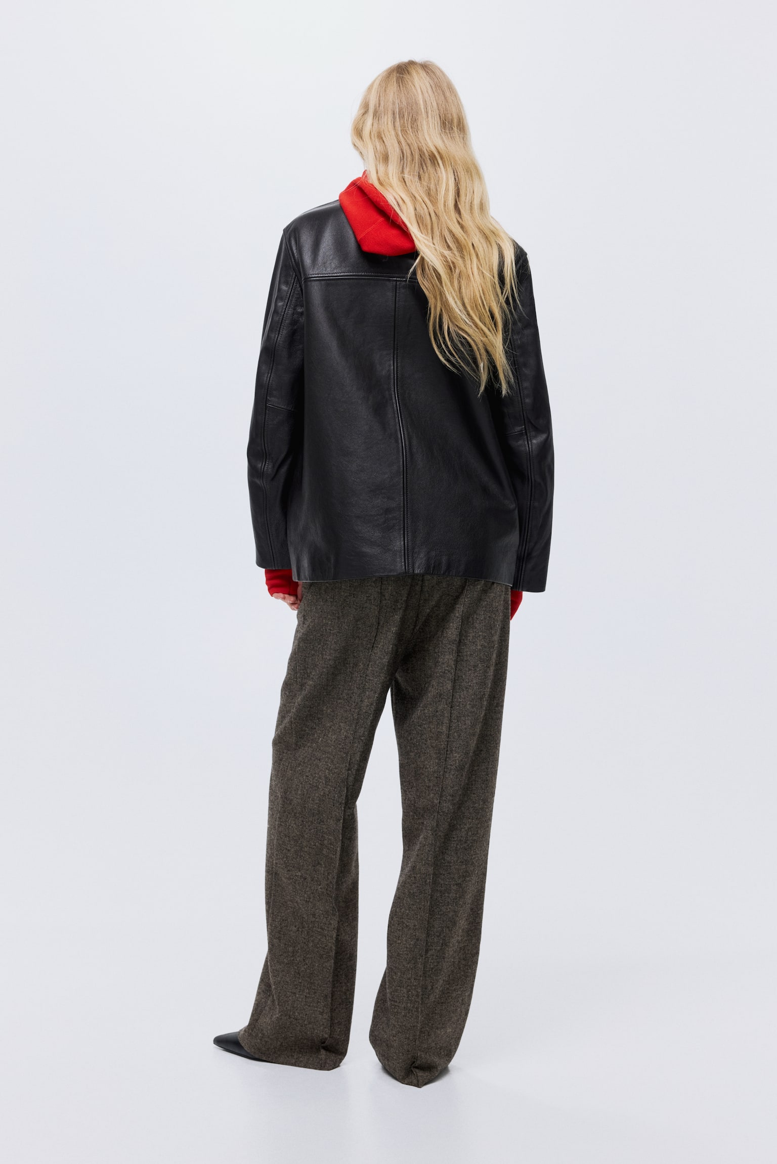 Crease-leg trousers - Dark brown marl/Dark grey/Checked - 6