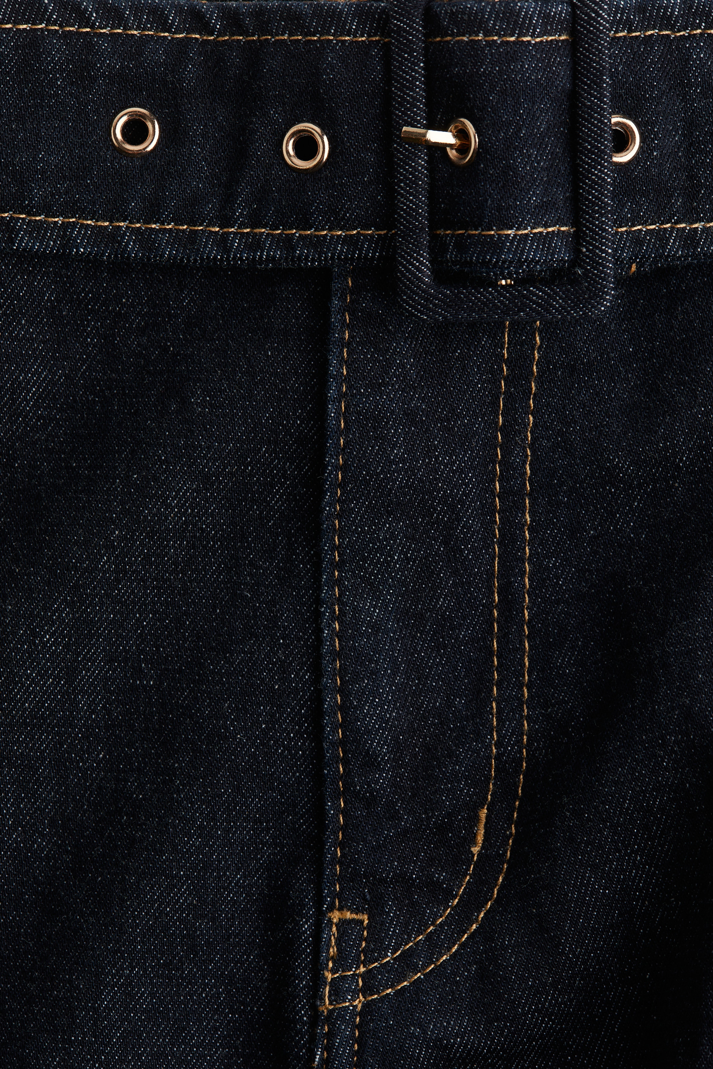 A-line denim skirt