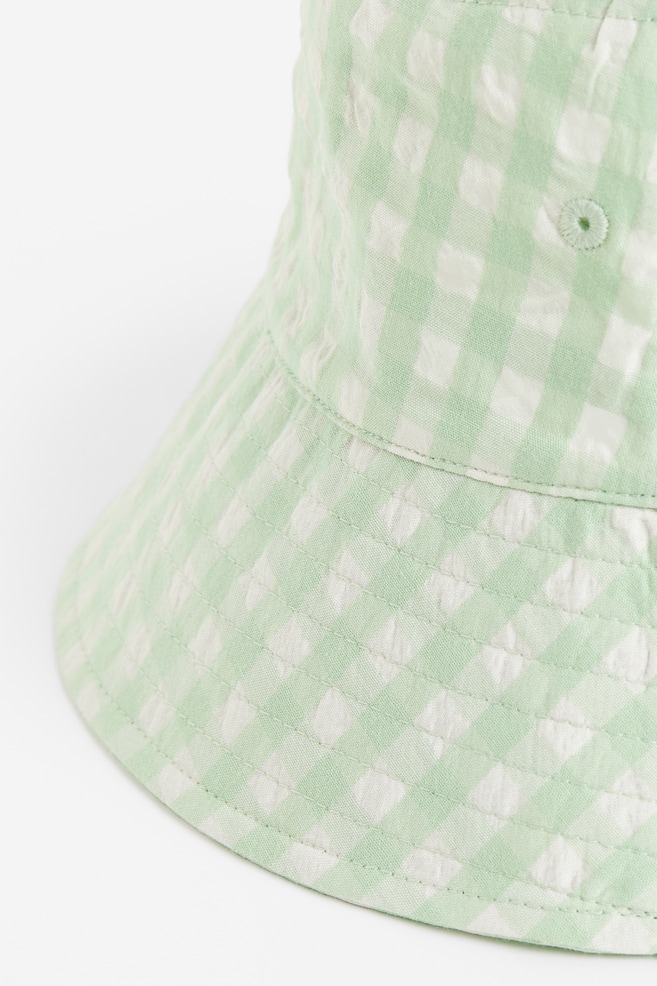 Cotton bucket hat - Light green/Checked/Green/Floral - 2