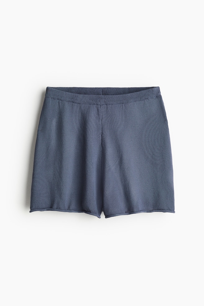 Knitted shorts - Pigeon blue/Cream/Nearly black/Light khaki green - 1
