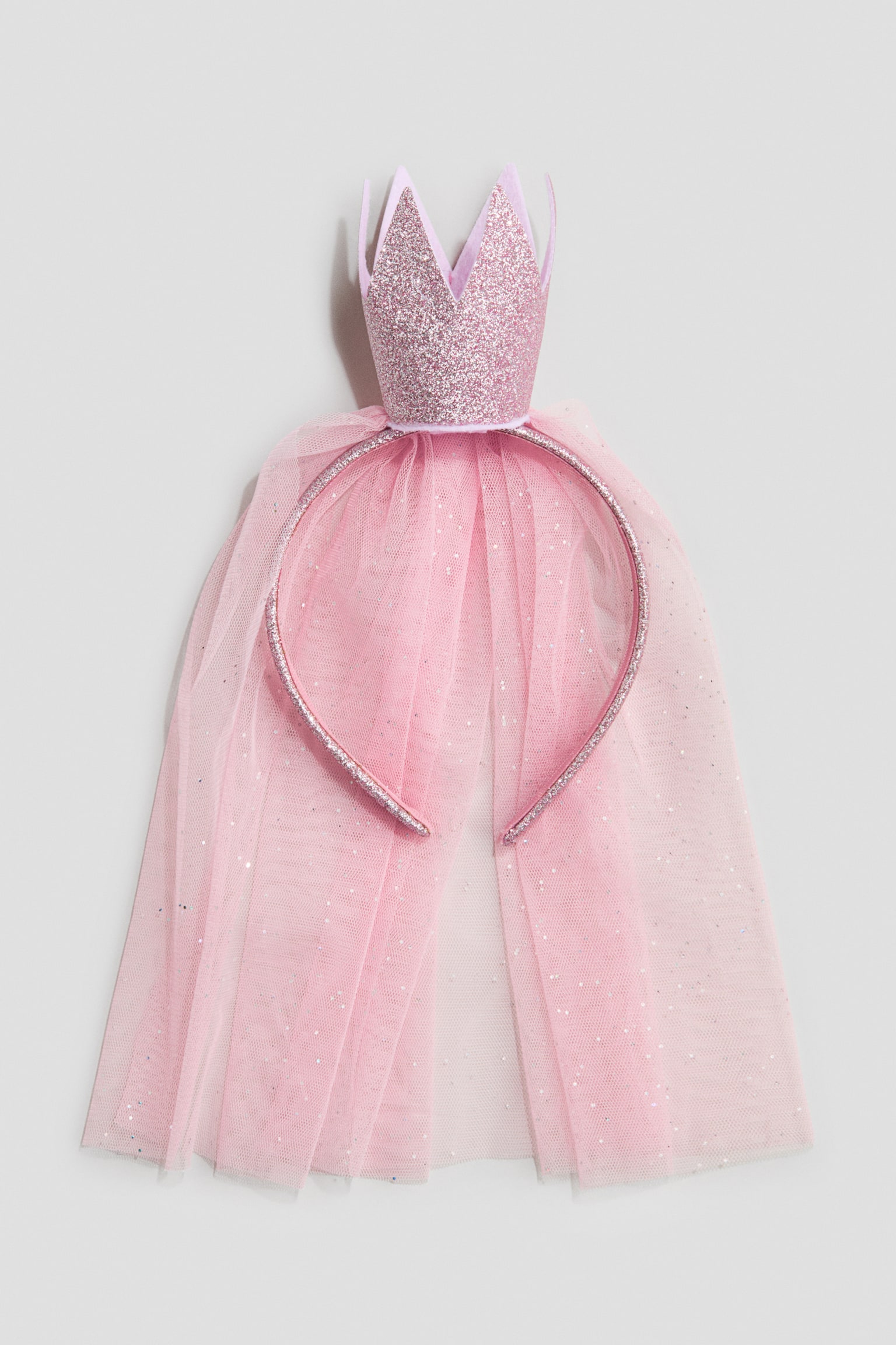 Glittery veiled Alice band - Pink/Glittery - 2