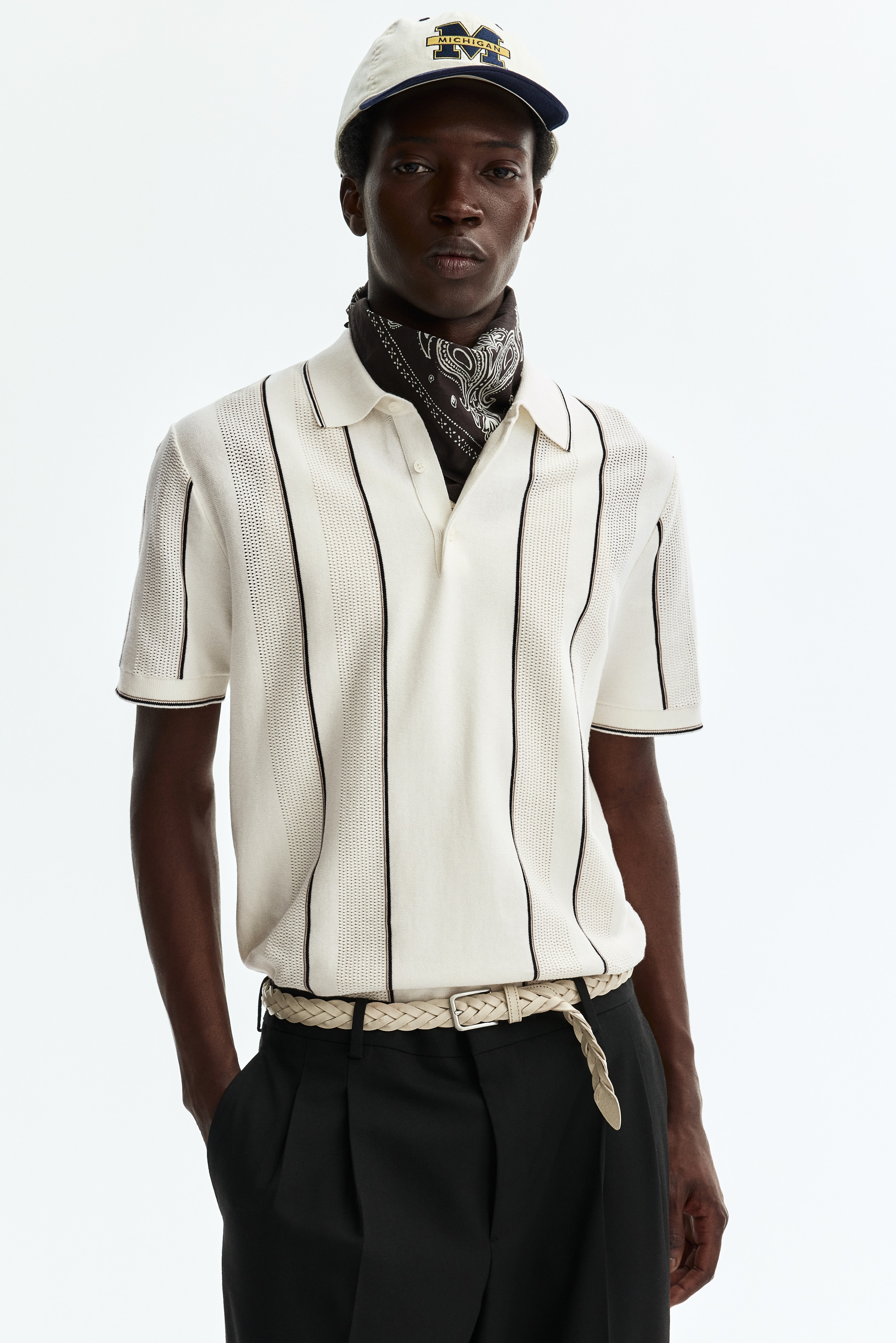Regular-Fit Knit Cotton Polo Shirt from H&M - $39.99