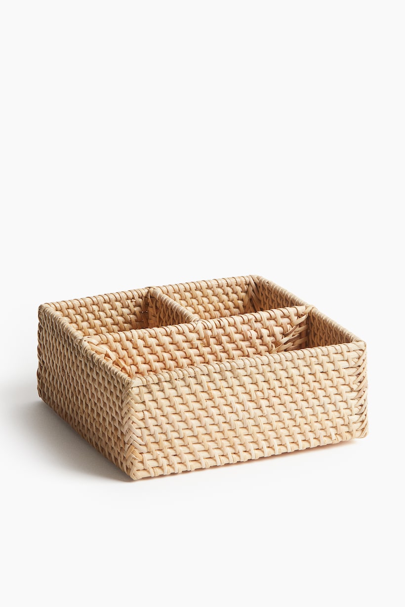 Beige Small Rattan Organizer at H&M Home | H&M US