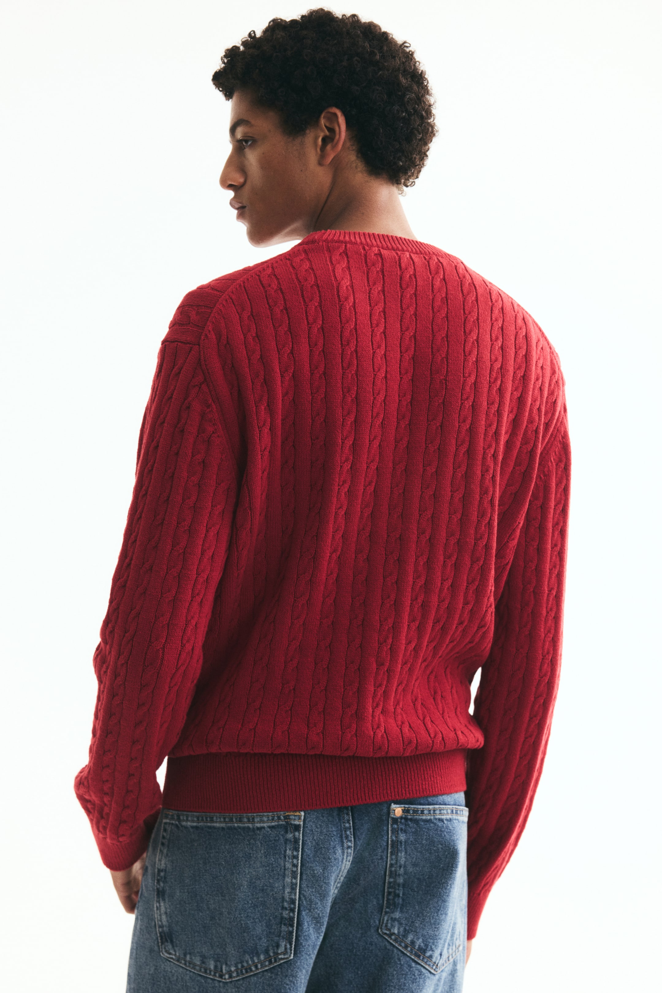 Regular-Fit Cable-Knit Sweater