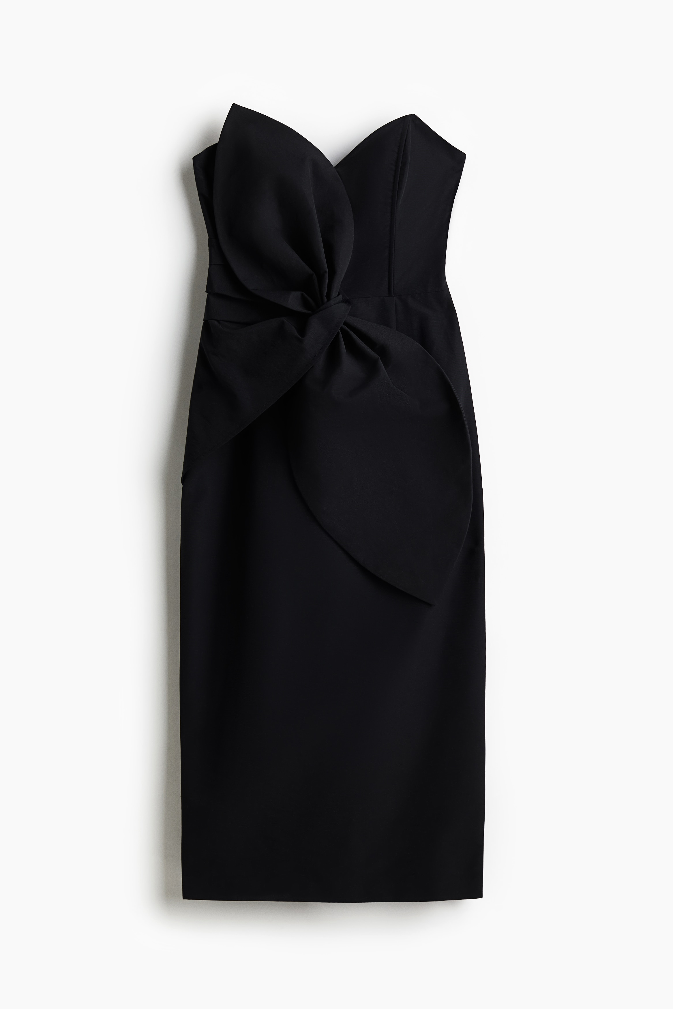Bow-front pencil dress - Black