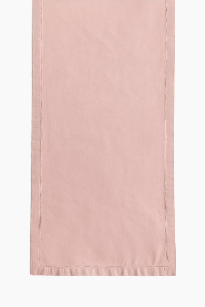 Katoenen tafelloper - Lichtroze/Licht kakigroen/Lichtbeige/Dusty blauw/Wit - 1
