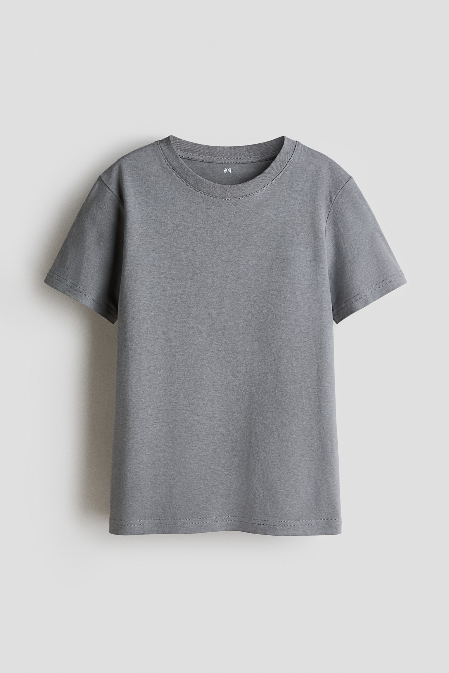 Camiseta de algodón - Gris/Azul vivo/Beige jaspeado/Blanco/Negro/Light beige marl/Verde oscuro/Gris jaspeado