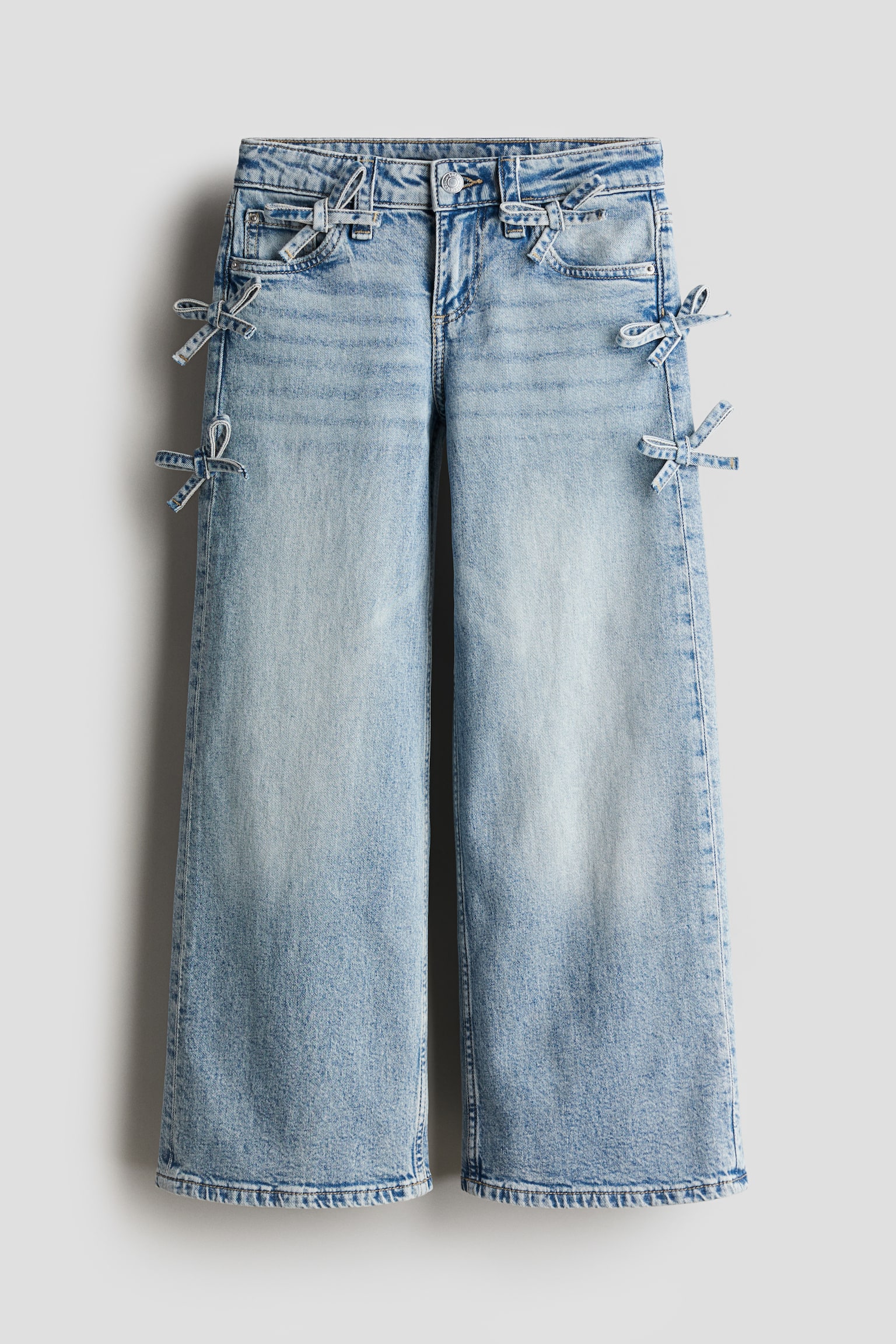 Wide Leg Jeans - Light denim blue/Light denim blue - 1