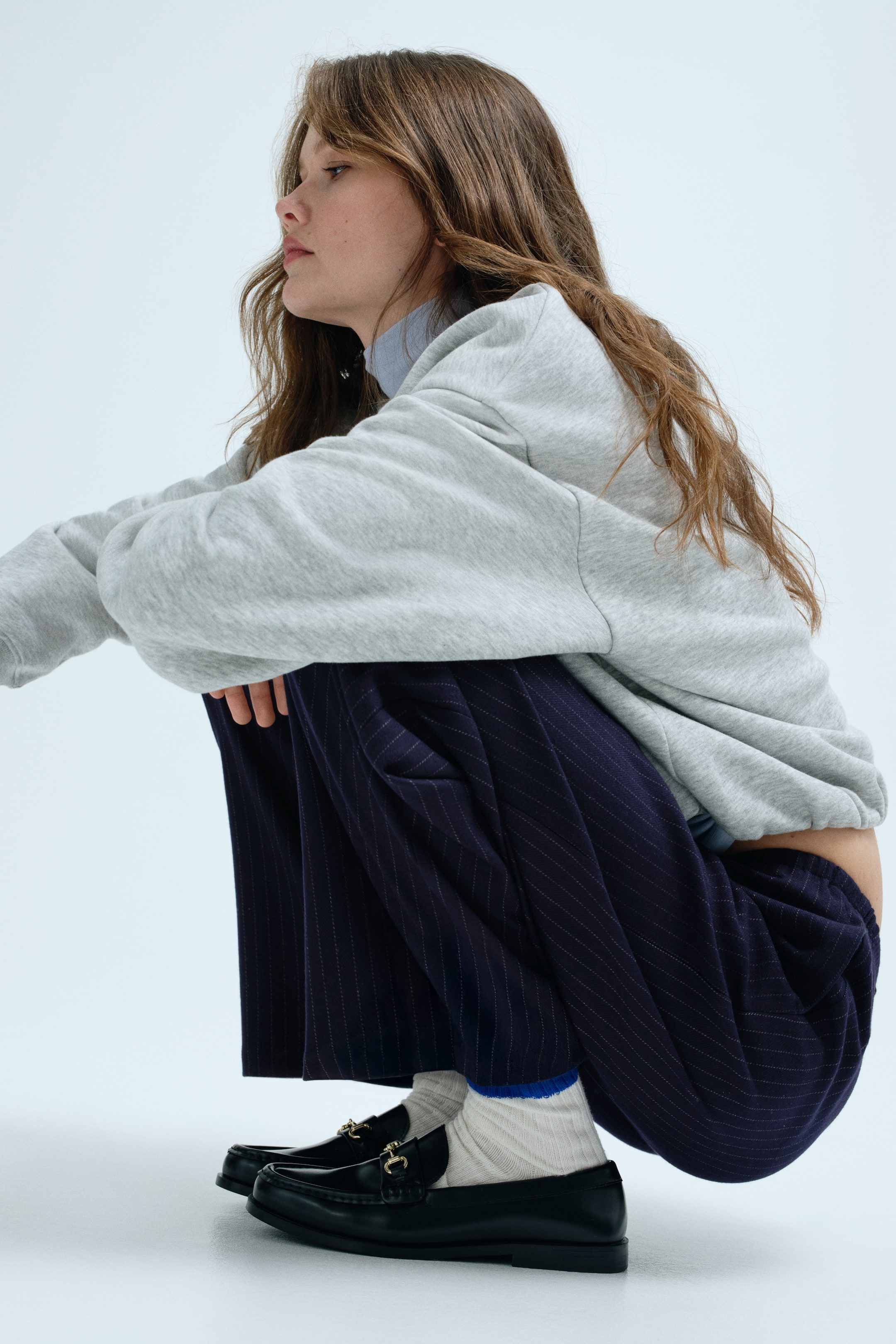 View larger image: Drawstring trousers - Dark blue/Pinstriped - Ladies | H&M MY 3