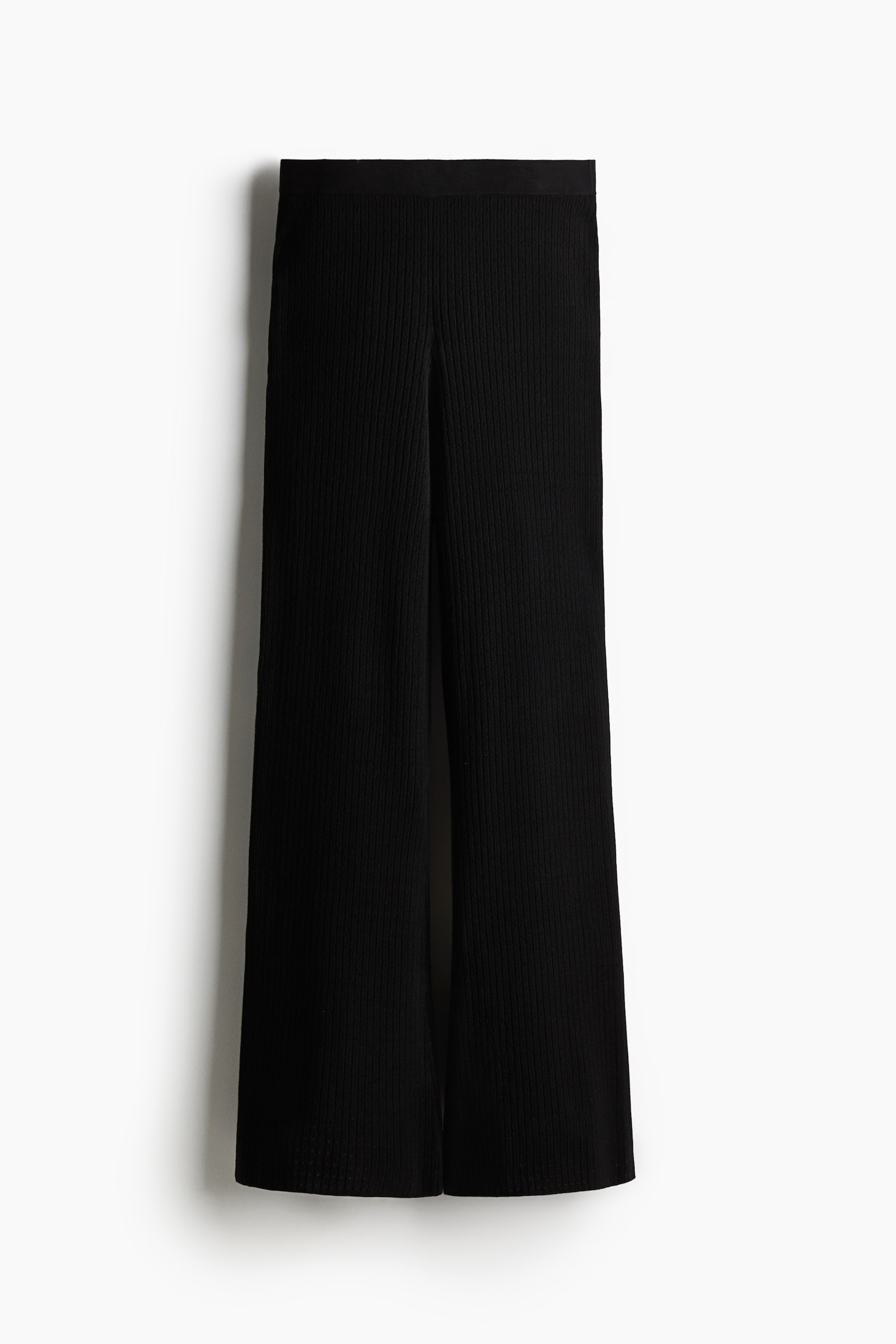 Женские брюки H&M Pointelle-Knit, цвет: Чёрный — фото 1