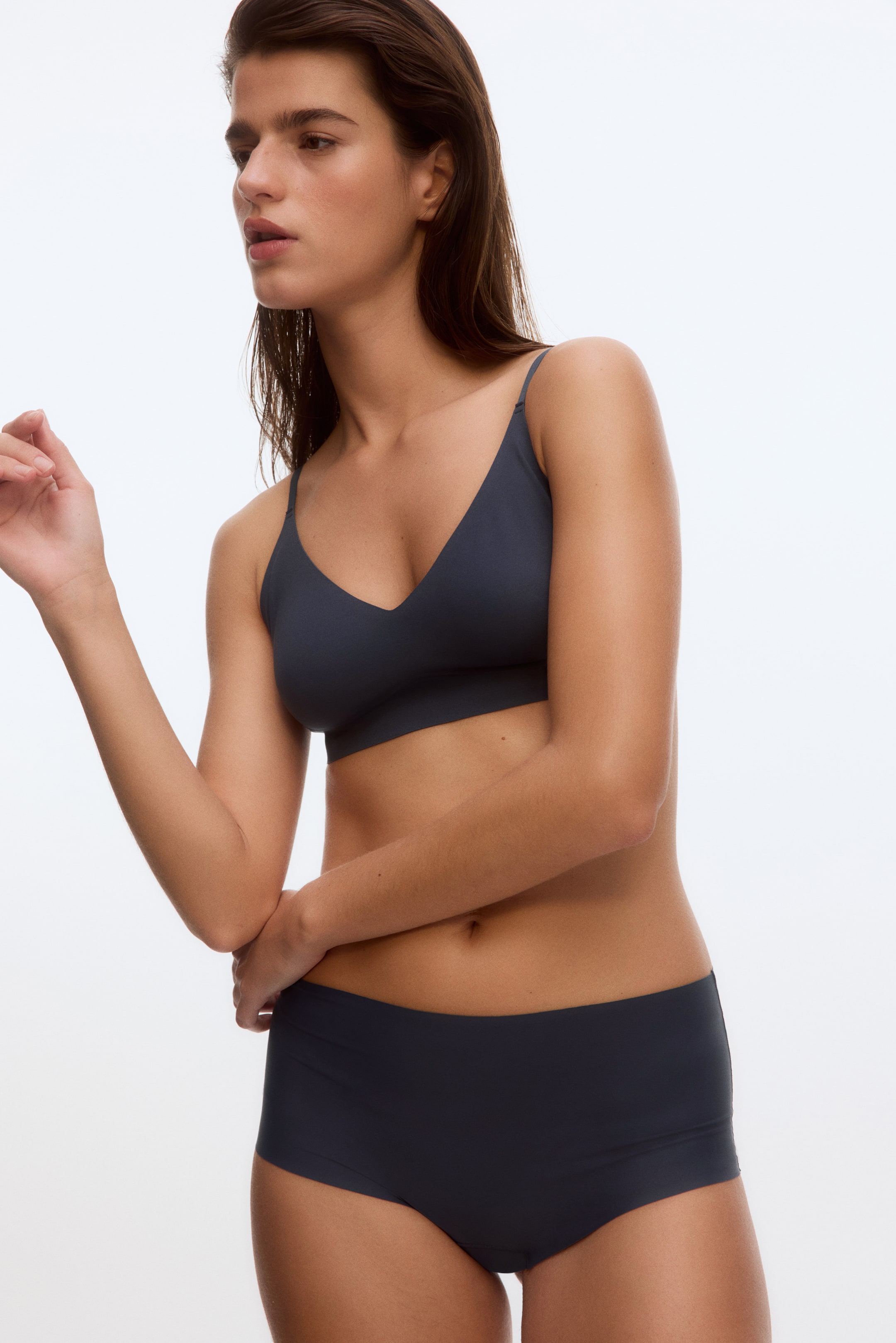 Büyük resmi görüntüle: 3’lü Mikrofiber Shortie Külot - Koyu mavi/Tozlu pembe - KADIN | H&M TR 2