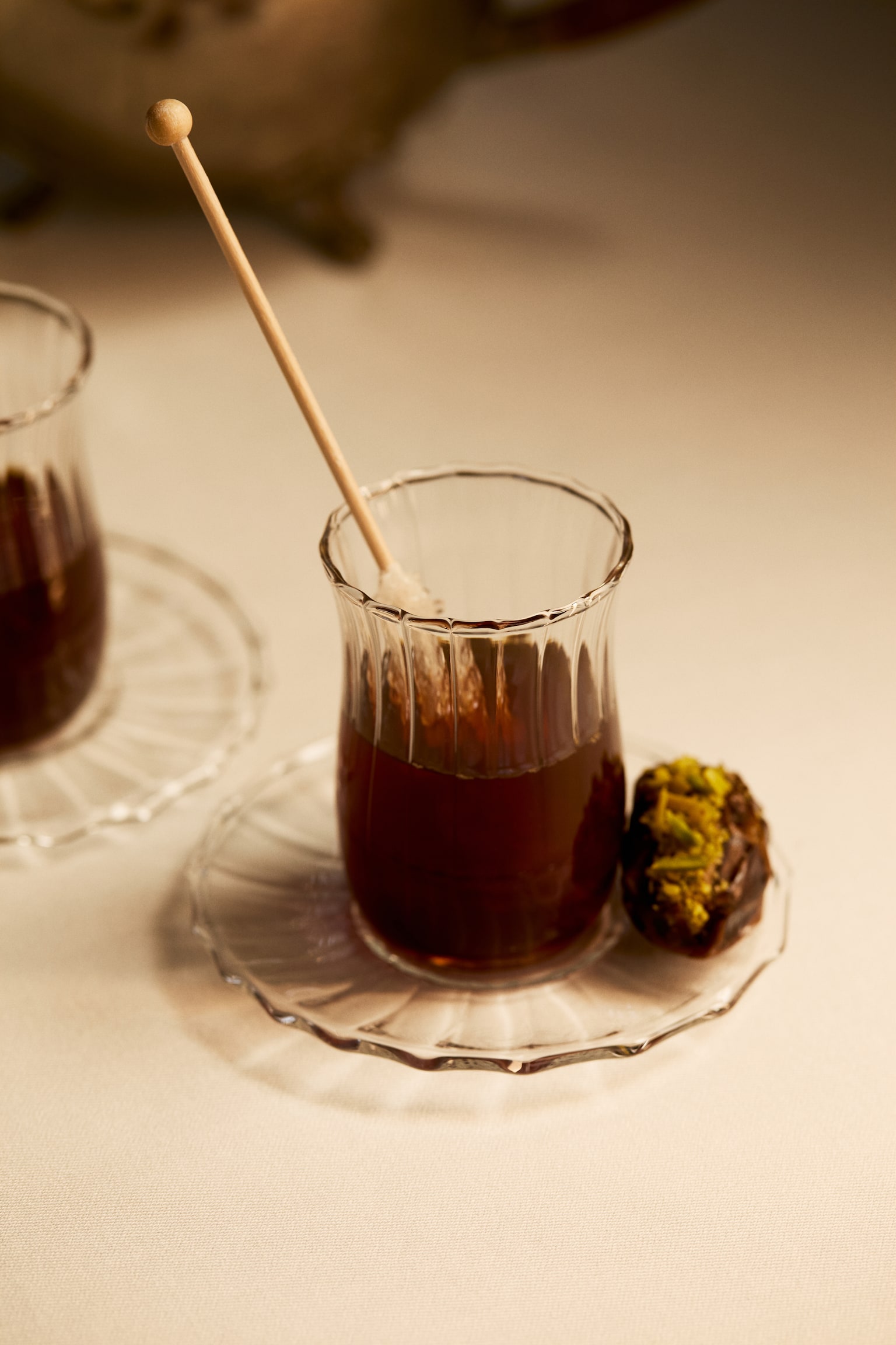 6-pack tea glasses with saucers - Priesvitná - 2