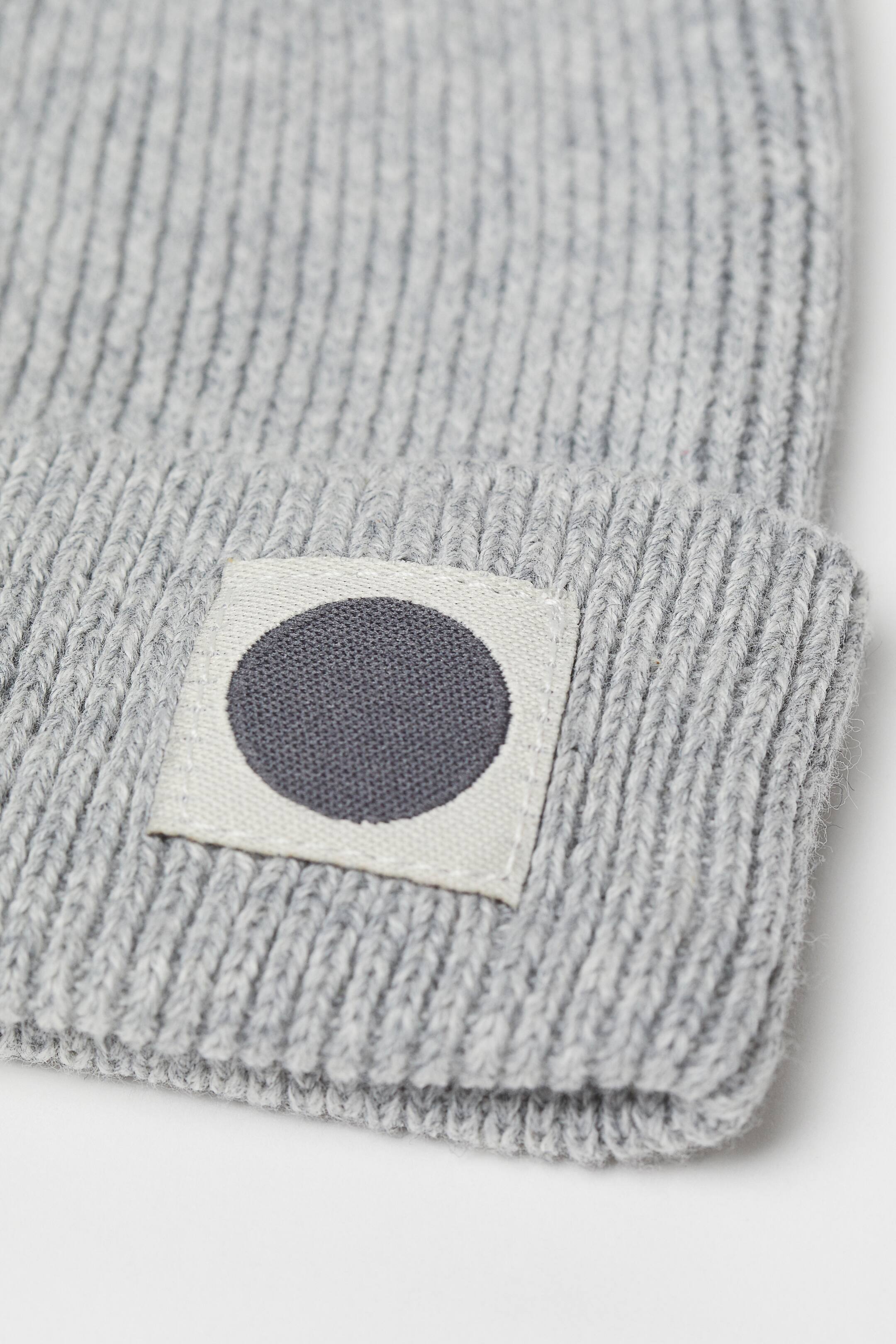 View larger image: Rib-knit hat - Light grey marl - Kids | H&M 2