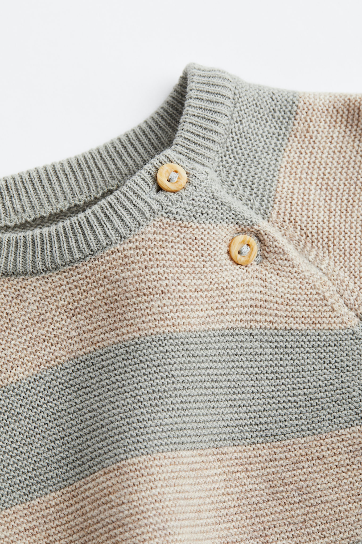 Knit Sweater and Pants Set - Beige/Grey stripe/Beige/Light grey/Beige/Block colour - 2