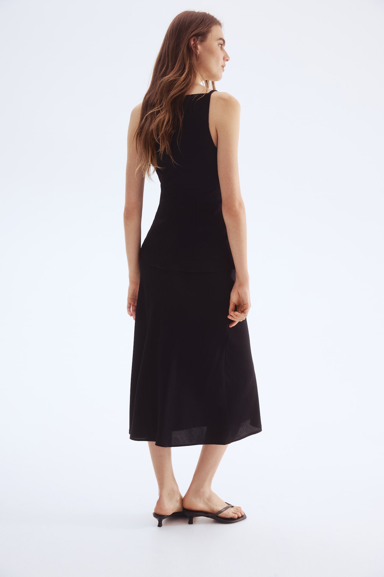 Flared Slip Skirt - image 2