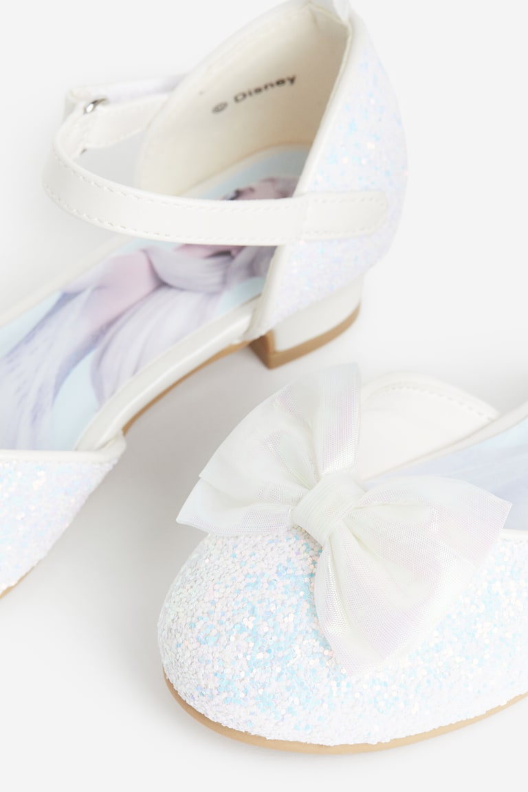 Scarpe Frozen Per Bambina - Con Glitter Blu, Tema Elsa E Anna, Per Carnevale E Feste, Con Fibbia - Foto 4