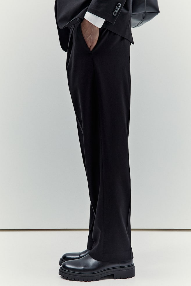Suit trousers Straight Fit - Black/Purple - 6